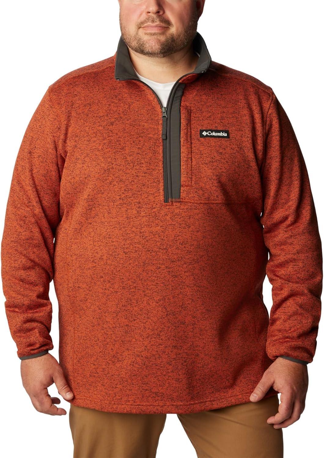 imageColumbia mens Sweater Weather Half ZipWarp Red HeatherShark