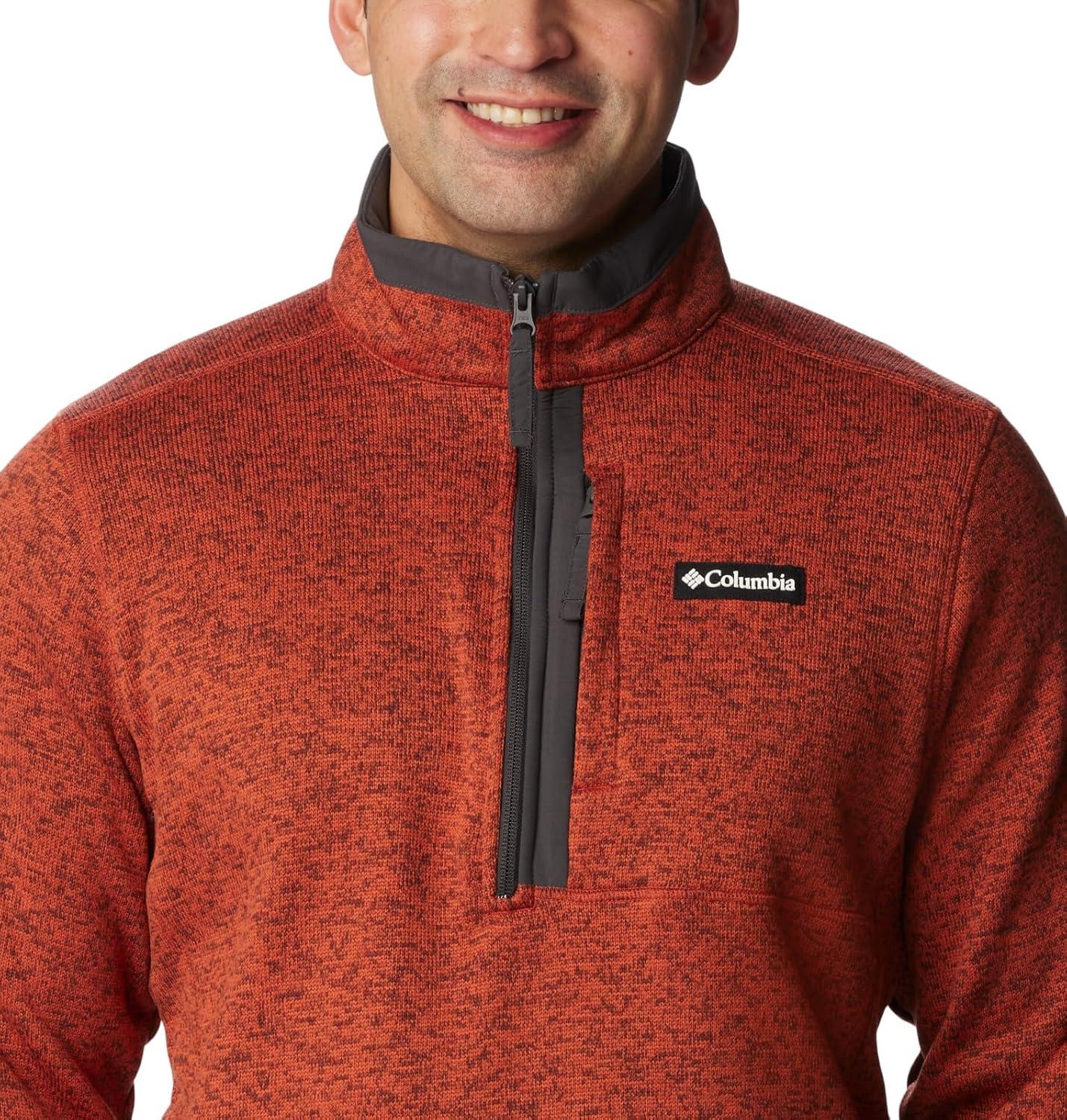 imageColumbia mens Sweater Weather Half ZipWarp Red HeatherShark