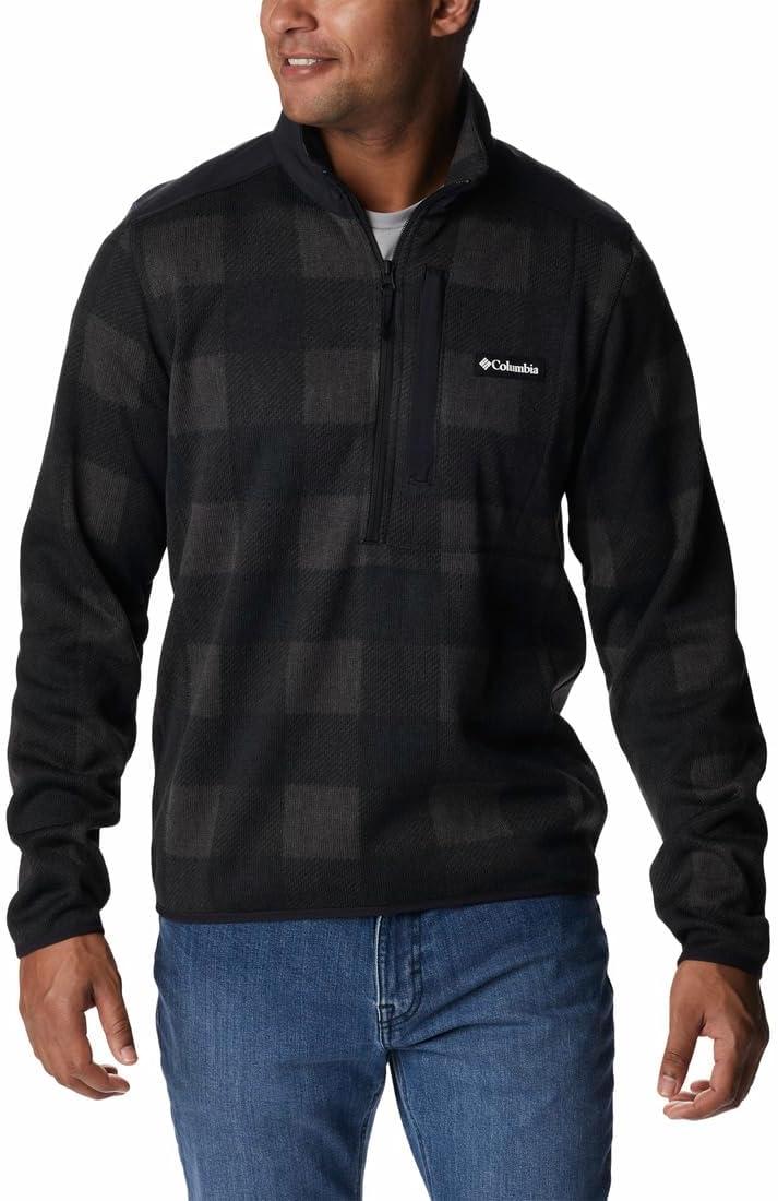 imageColumbia mens Sweater Weather II Printed Half ZipBlack Buffalo Check Print