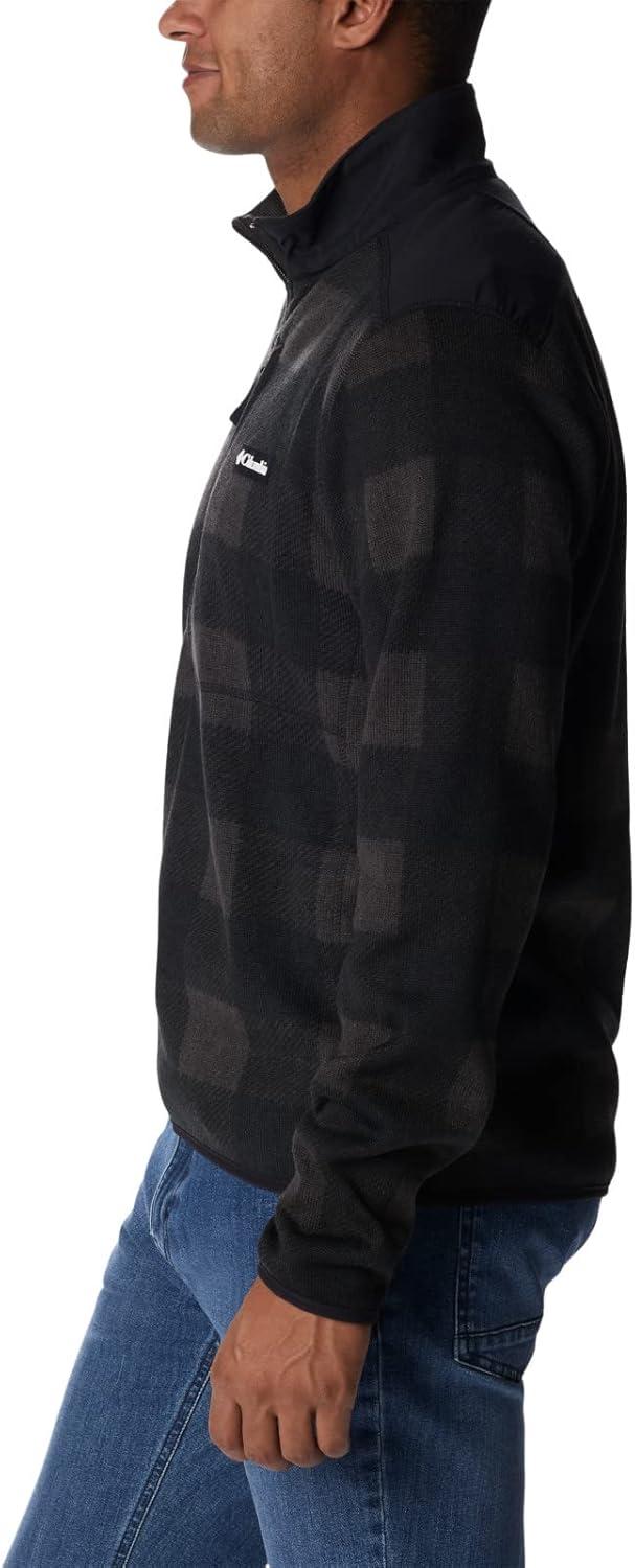 imageColumbia mens Sweater Weather II Printed Half ZipBlack Buffalo Check Print