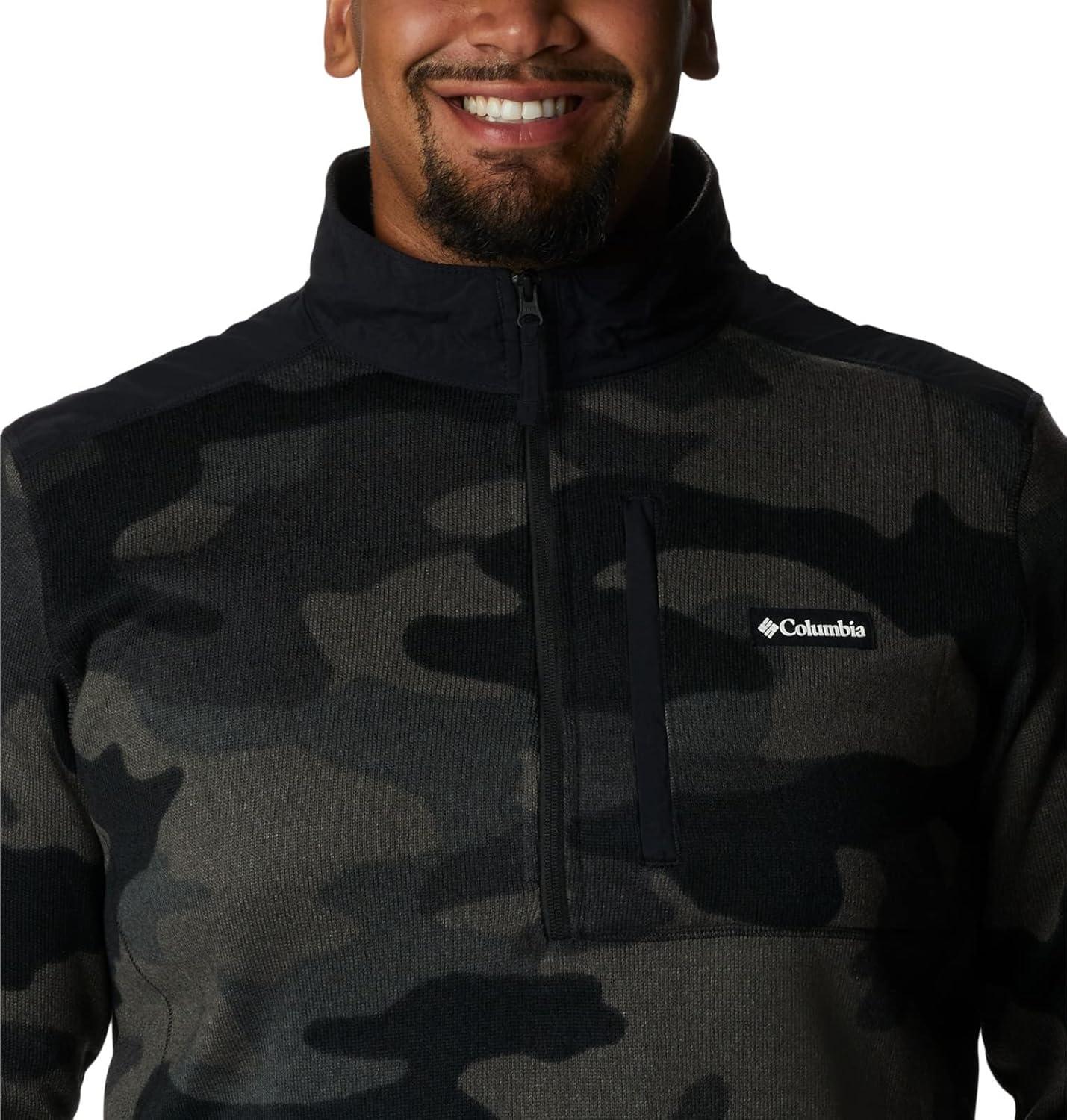 imageColumbia mens Sweater Weather II Printed Half ZipBlack Mod Camo