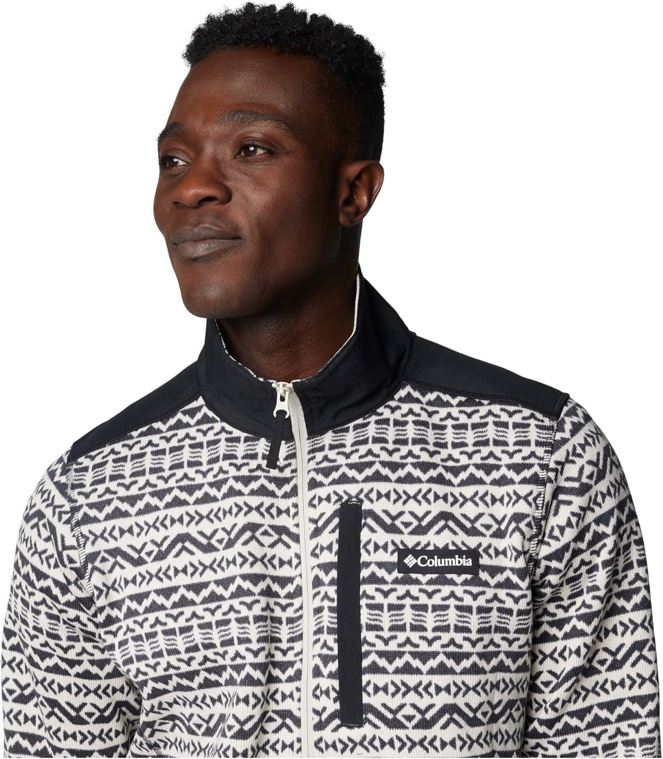 imageColumbia mens Sweater Weather II Printed Half ZipDark Stone Madras Multi