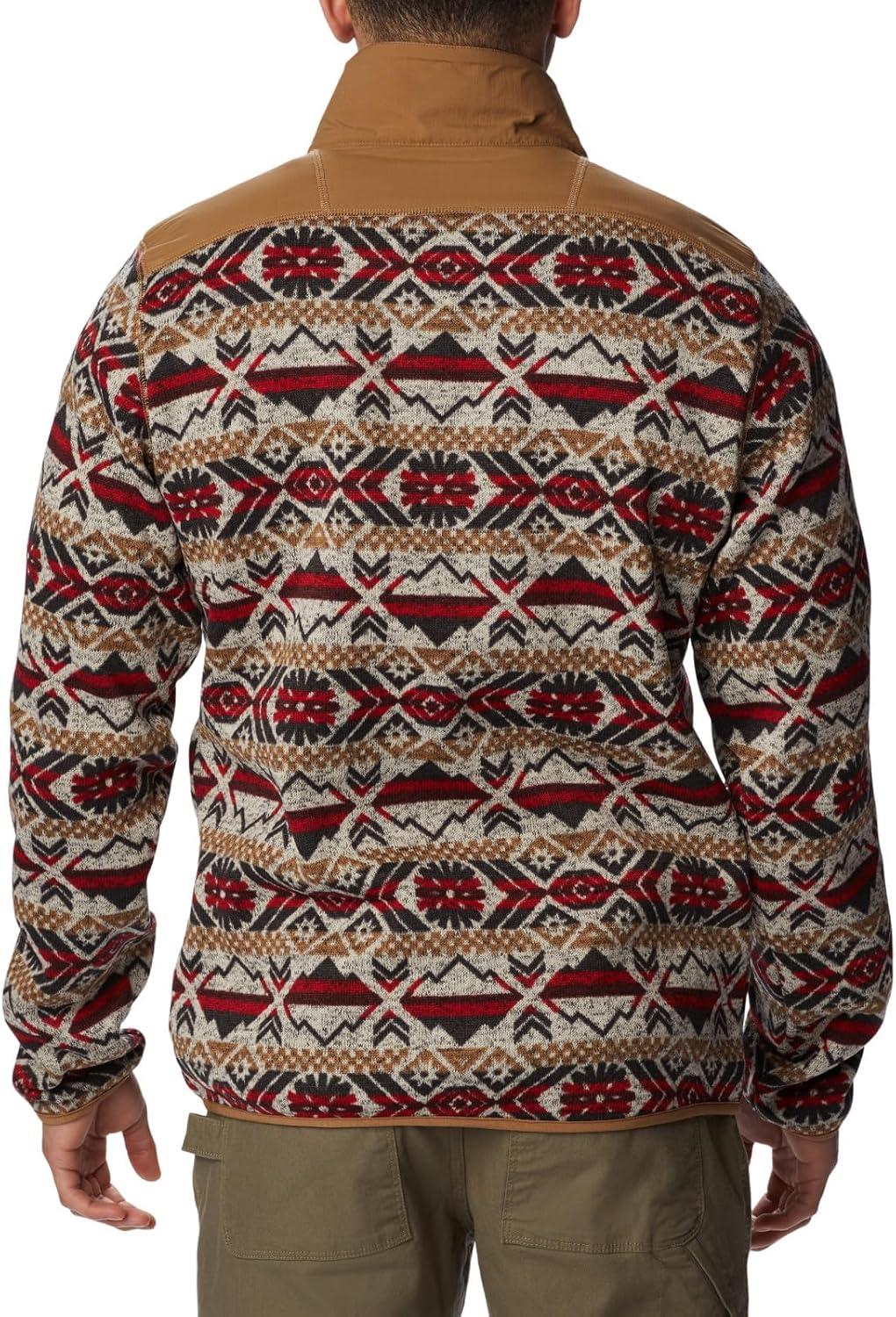 imageColumbia mens Sweater Weather II Printed Half ZipMountain Red Checkered Peaks Print