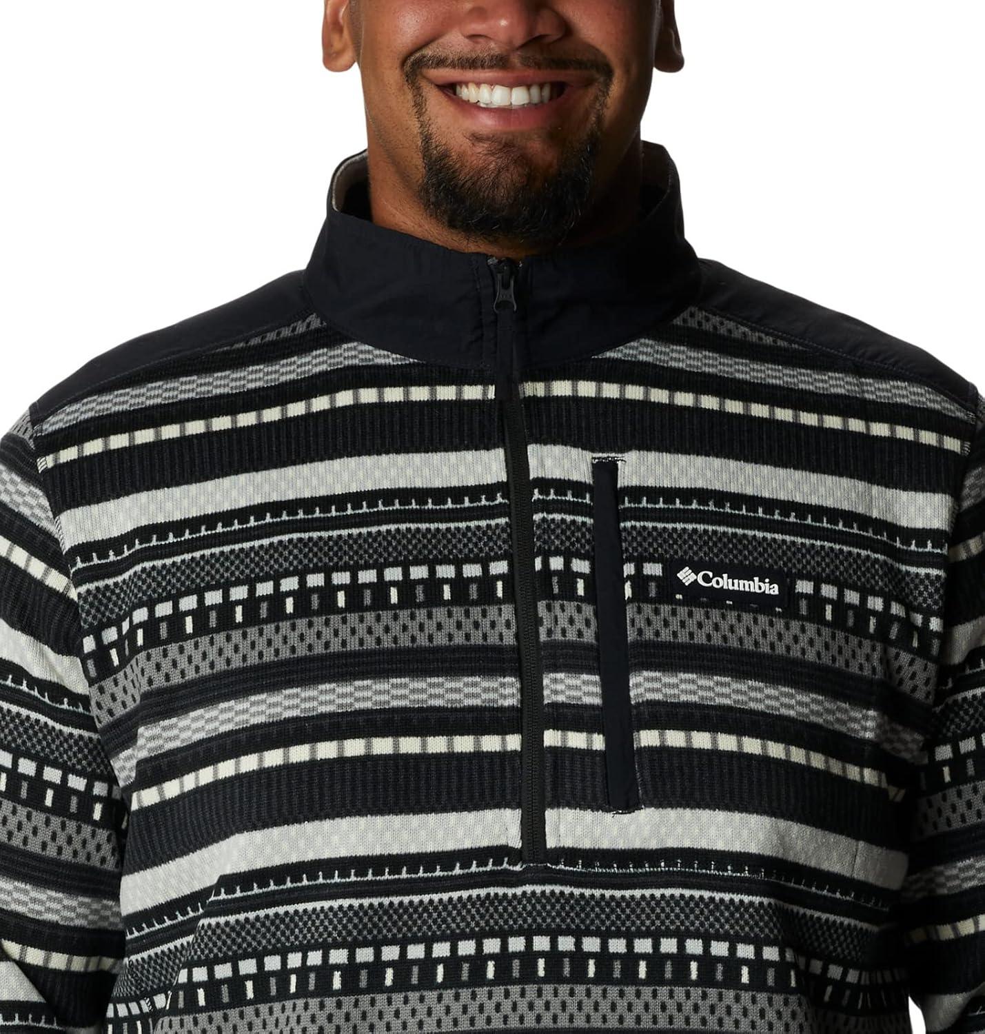 imageColumbia mens Sweater Weather II Printed Half ZipShark Apres Stripe