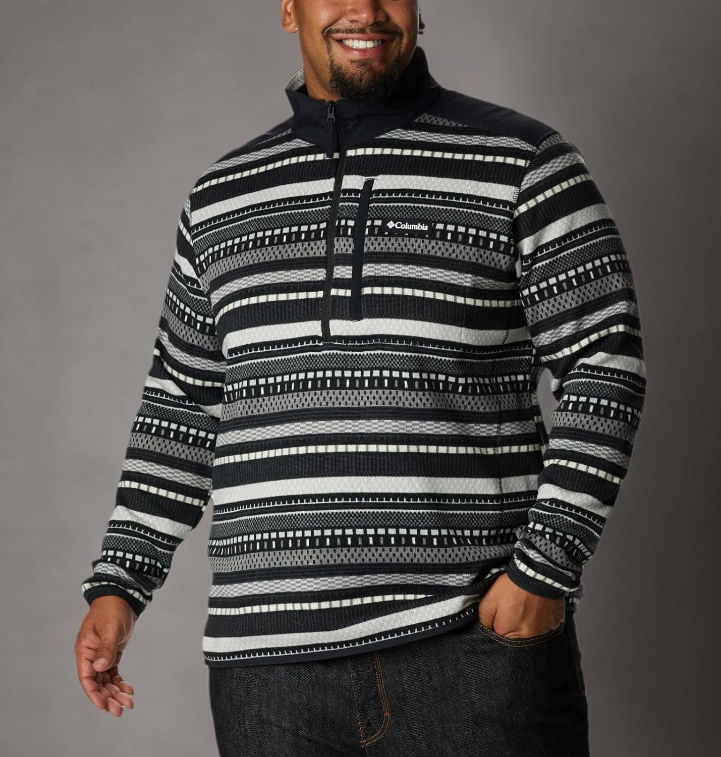 imageColumbia mens Sweater Weather II Printed Half ZipShark Apres Stripe
