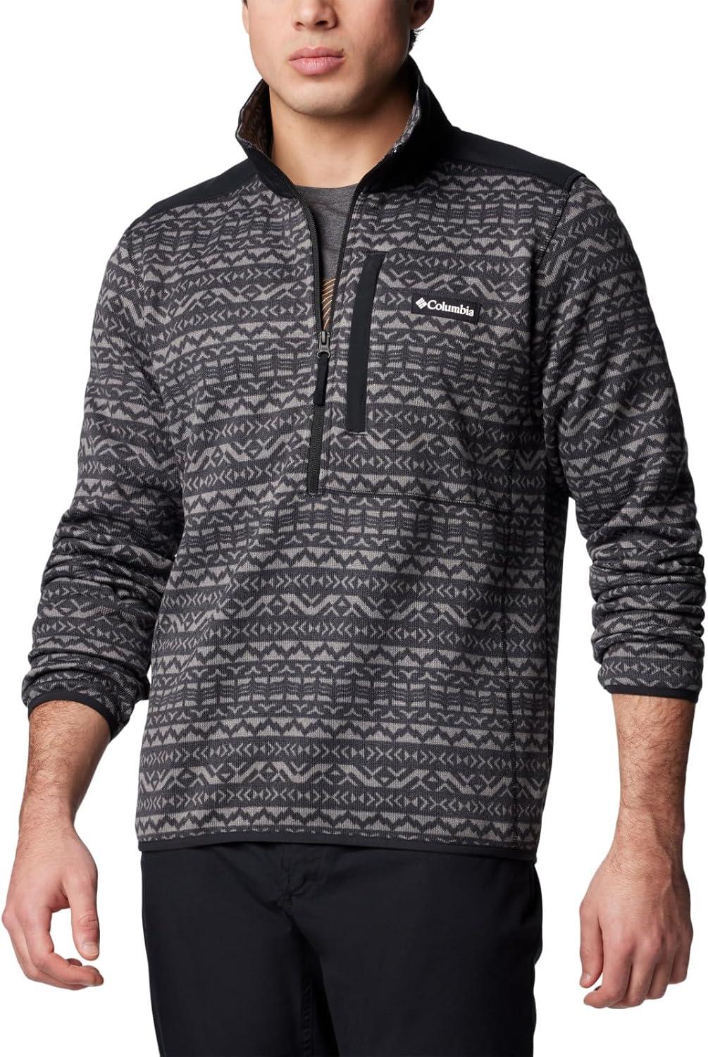 imageColumbia mens Sweater Weather II Printed Half ZipShark Madras Tonal