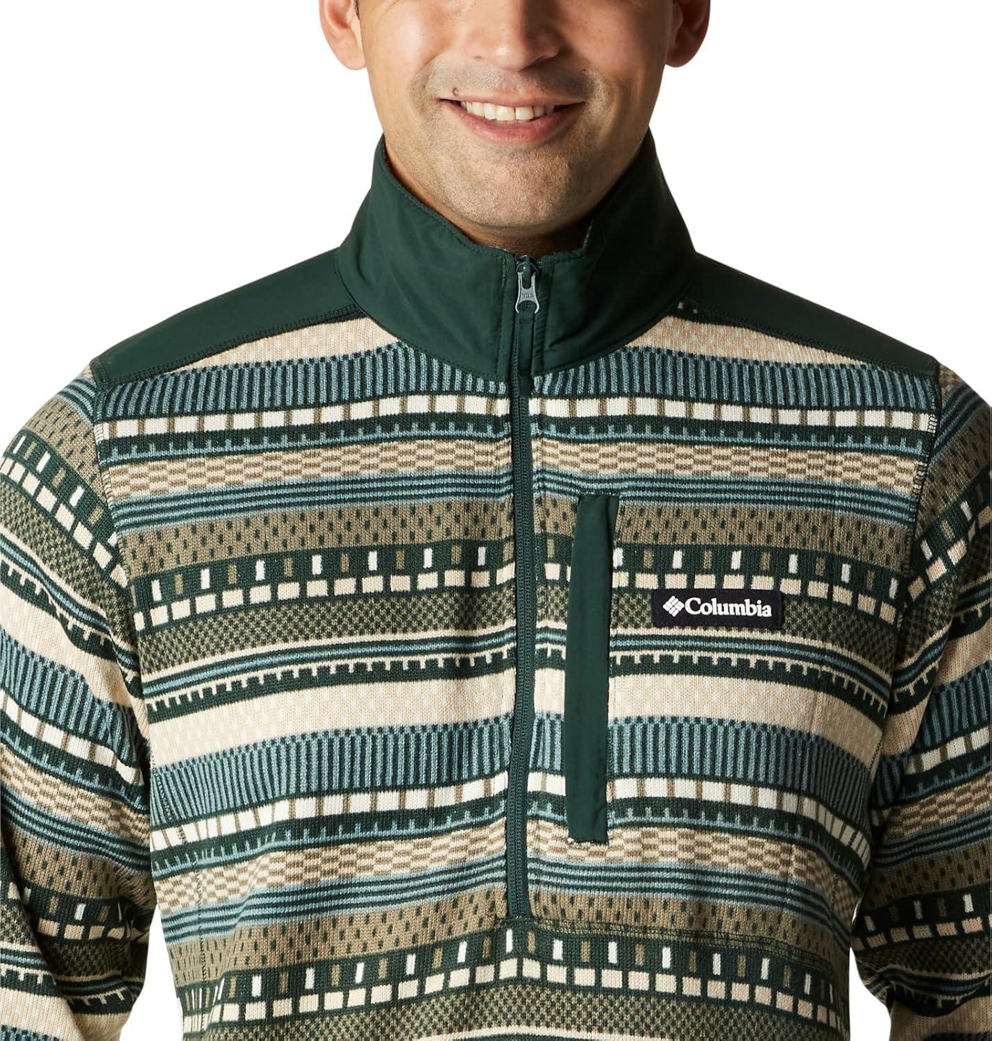 imageColumbia mens Sweater Weather II Printed Half ZipSpruce Apres Stripe