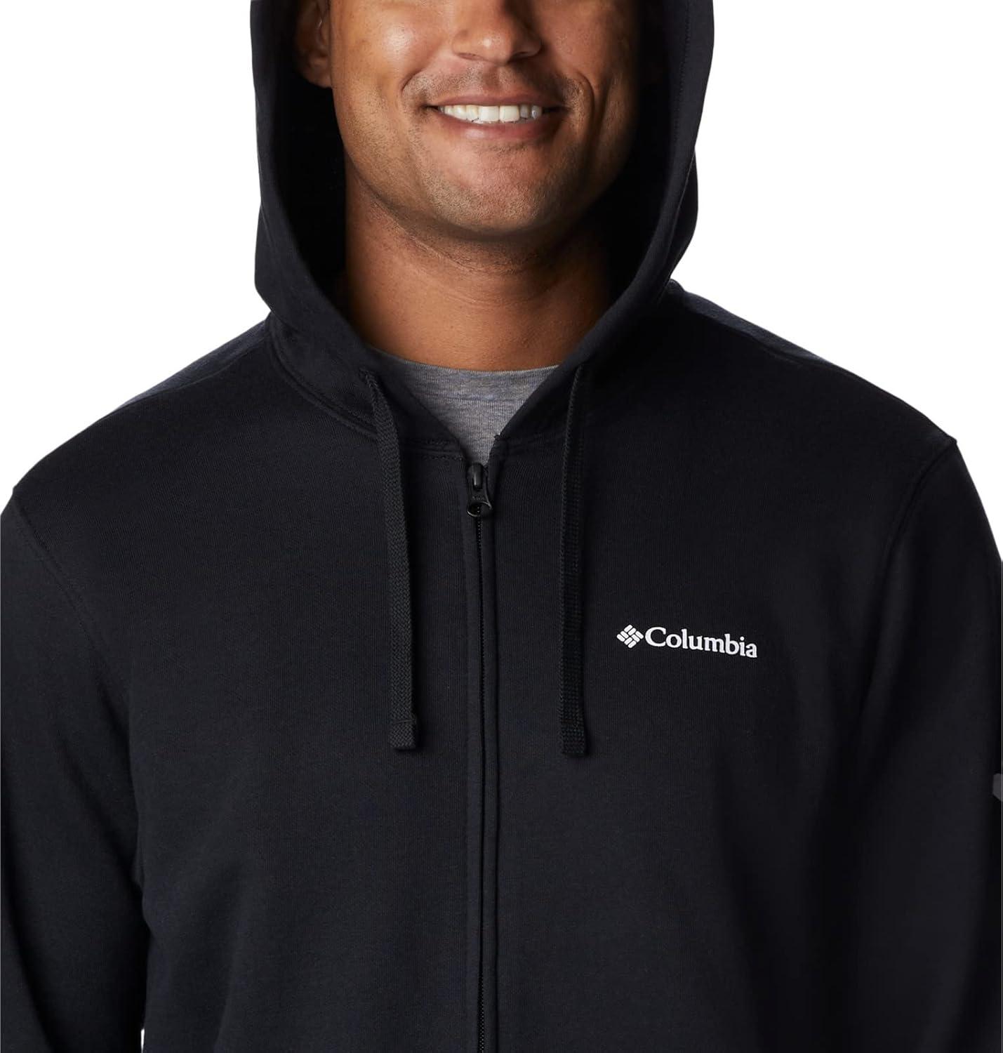 imageColumbia mens Trek Full Zip Hoodie2024 BlackCsc Sleeve Logo
