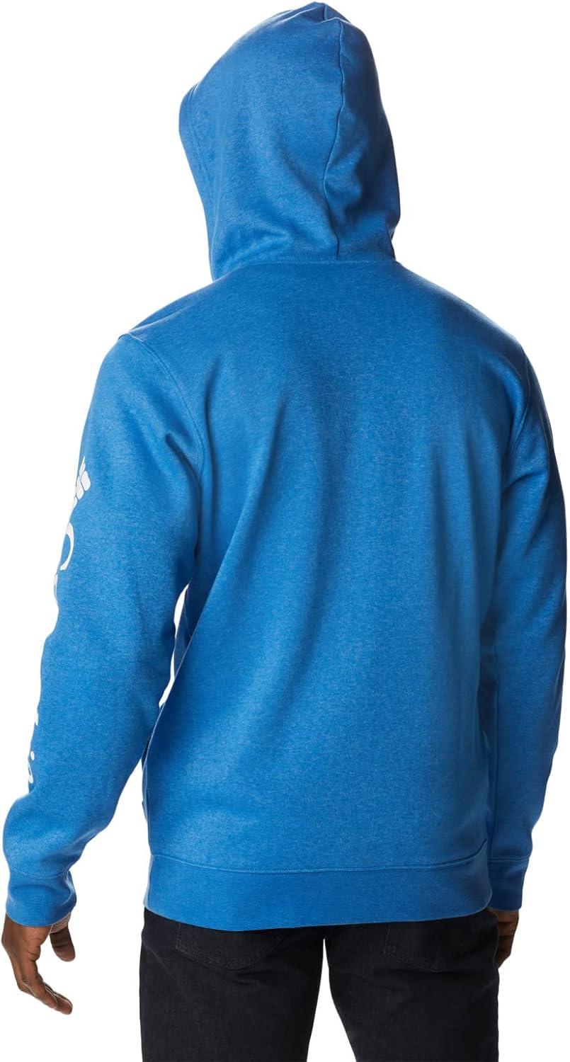 imageColumbia mens Trek Full Zip HoodieBright Indigo HeatherCsc Sleeve Logo
