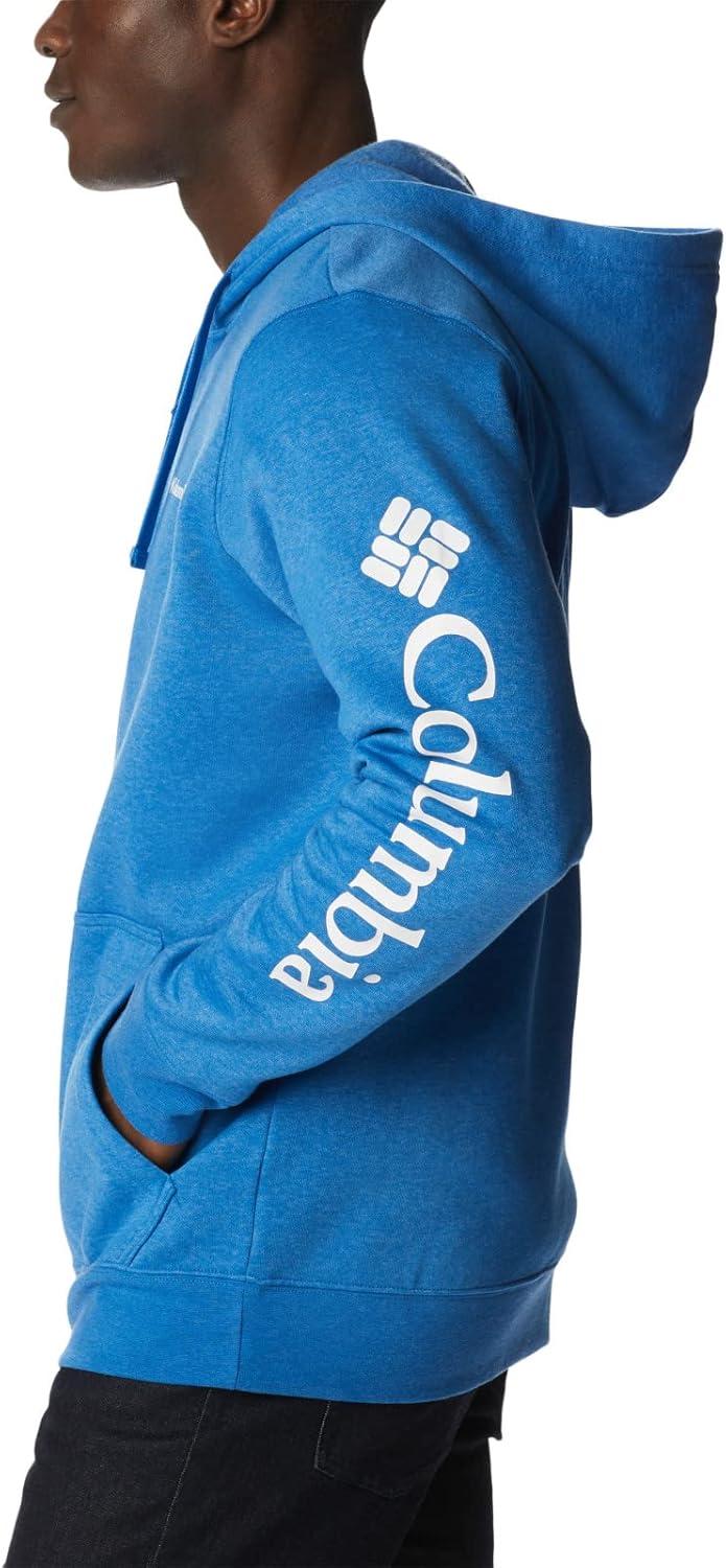 imageColumbia mens Trek Full Zip HoodieBright Indigo HeatherCsc Sleeve Logo