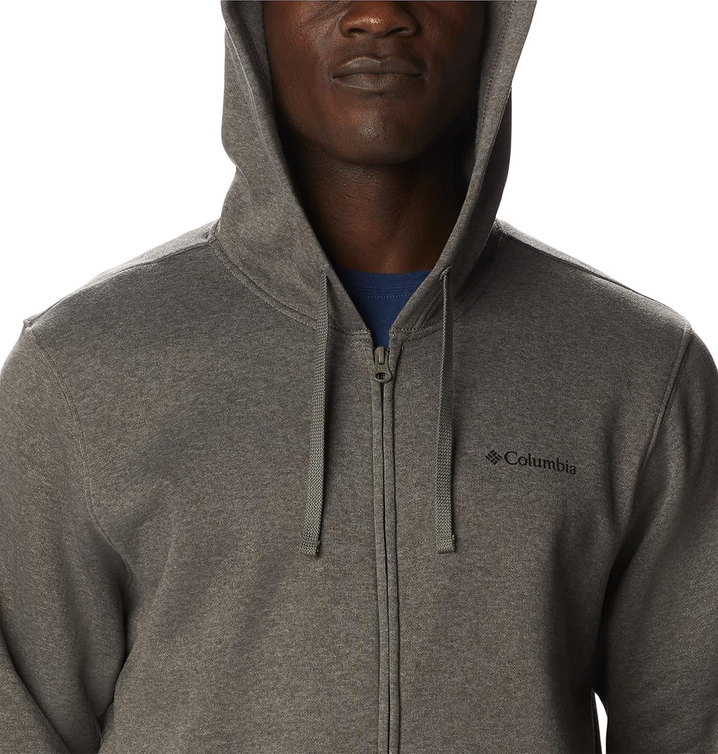 imageColumbia mens Trek Full Zip HoodieCharcoal HeatherCsc Sleeve Logo