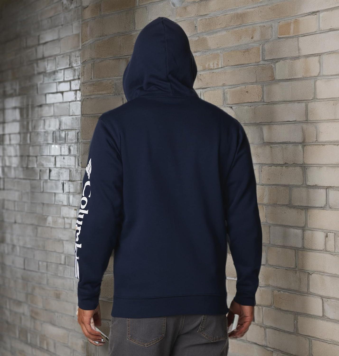 imageColumbia mens Trek Full Zip HoodieCollegiate NavyCsc Sleeve Logo