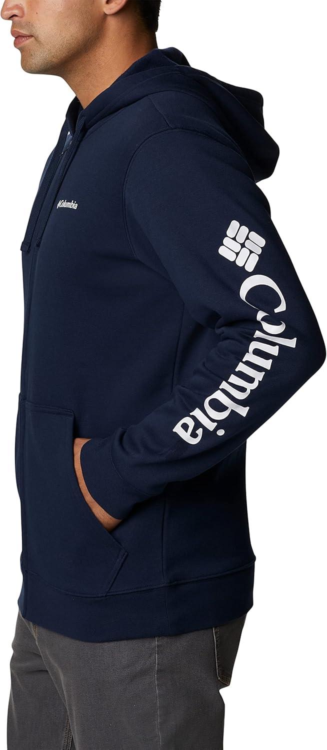 imageColumbia mens Trek Full Zip HoodieCollegiate NavyCsc Sleeve Logo