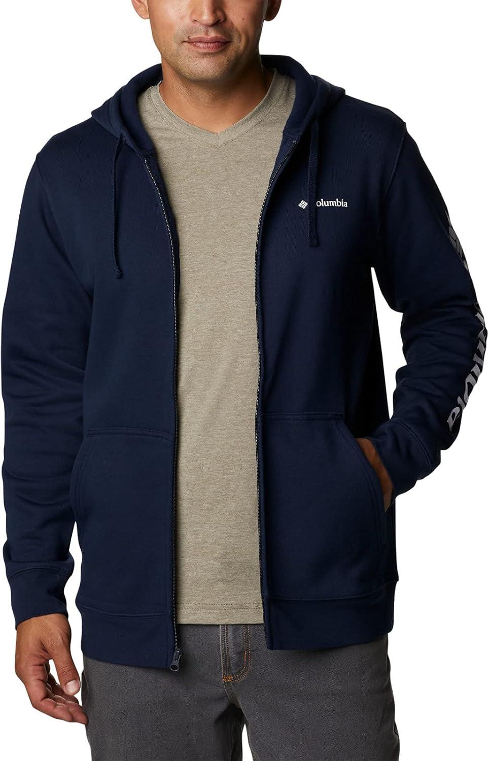 imageColumbia mens Trek Full Zip HoodieCollegiate NavyCsc Sleeve Logo