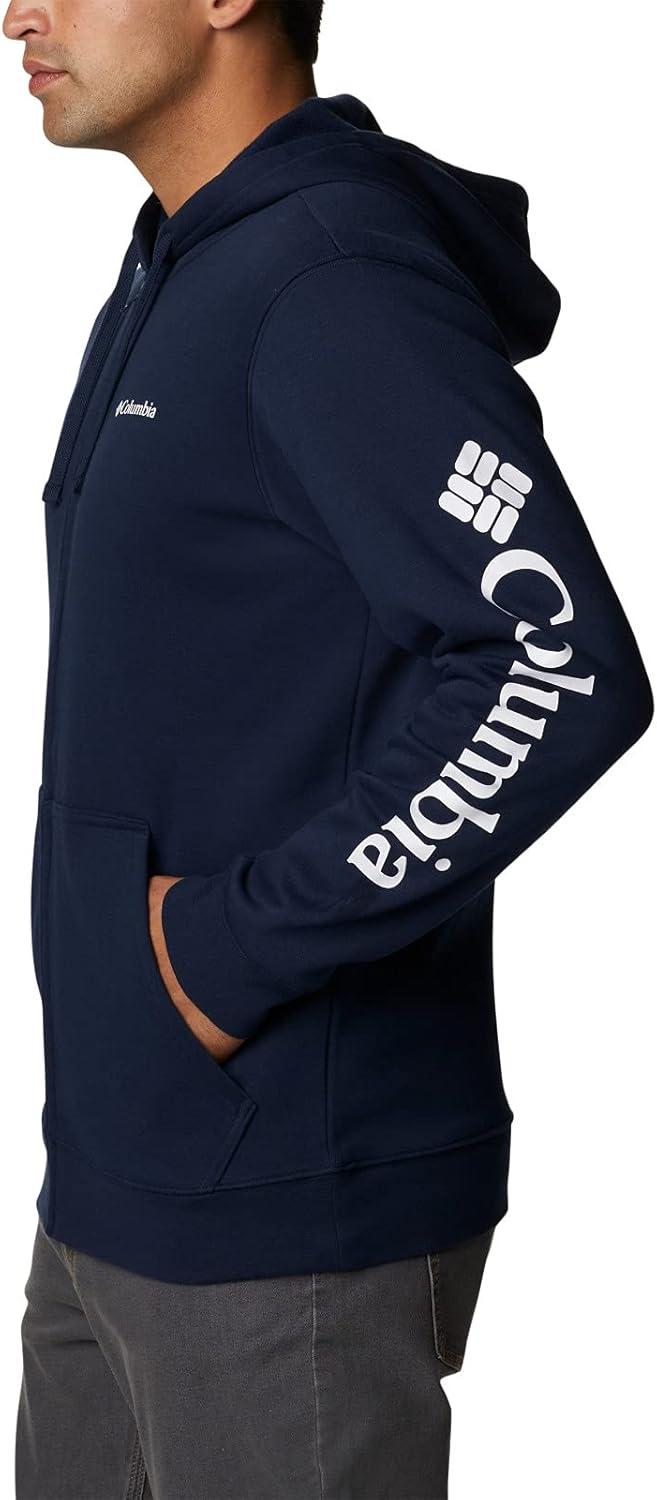 imageColumbia mens Trek Full Zip HoodieCollegiate NavyCsc Sleeve Logo