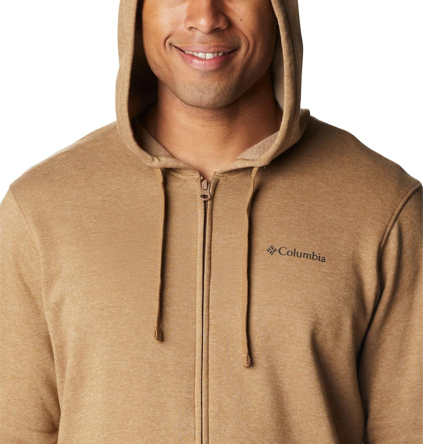 imageColumbia mens Trek Full Zip HoodieDelta HeatherCsc Sleeve Logo