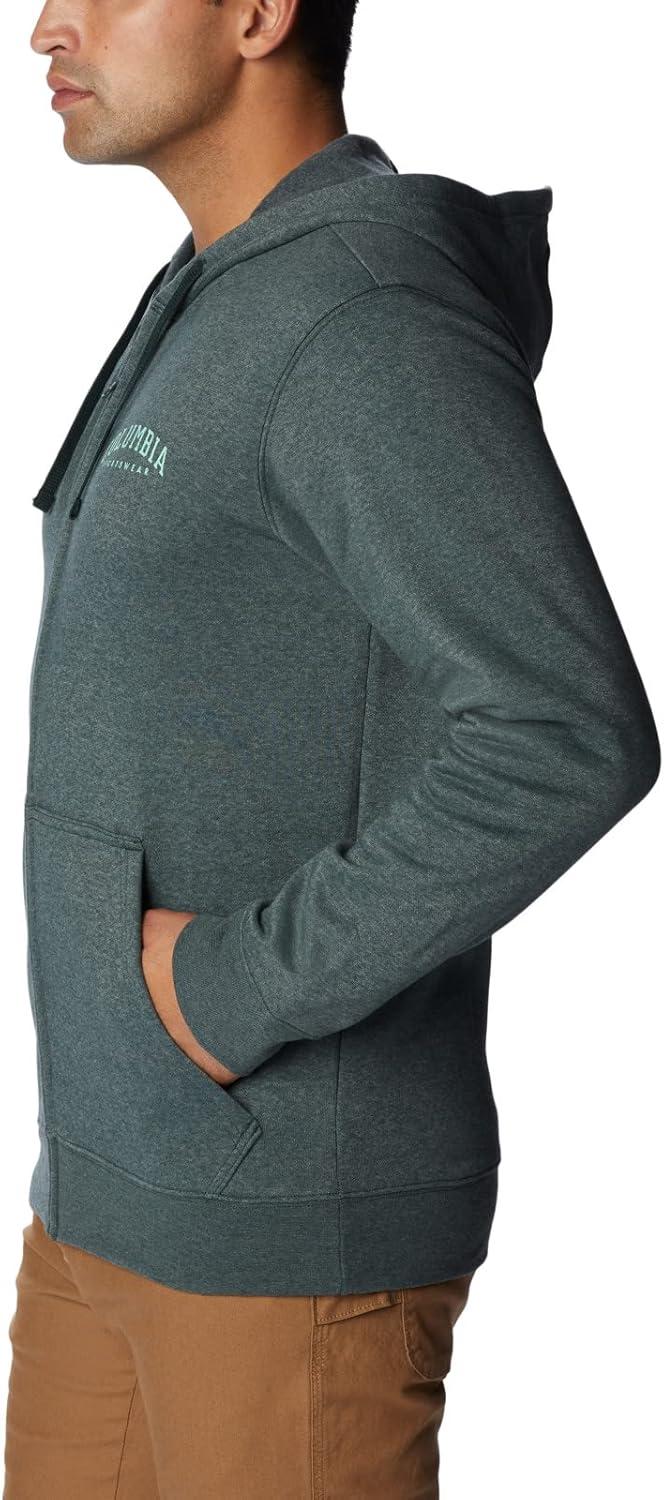 imageColumbia mens Trek Full Zip HoodieSpruce HeatherArched Brand Logo