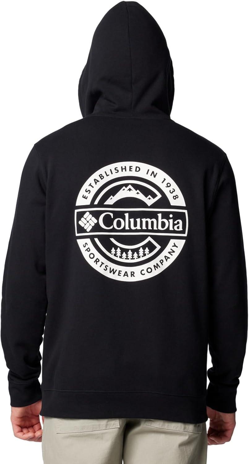 imageColumbia mens Trek HoodieBlackButton Badge