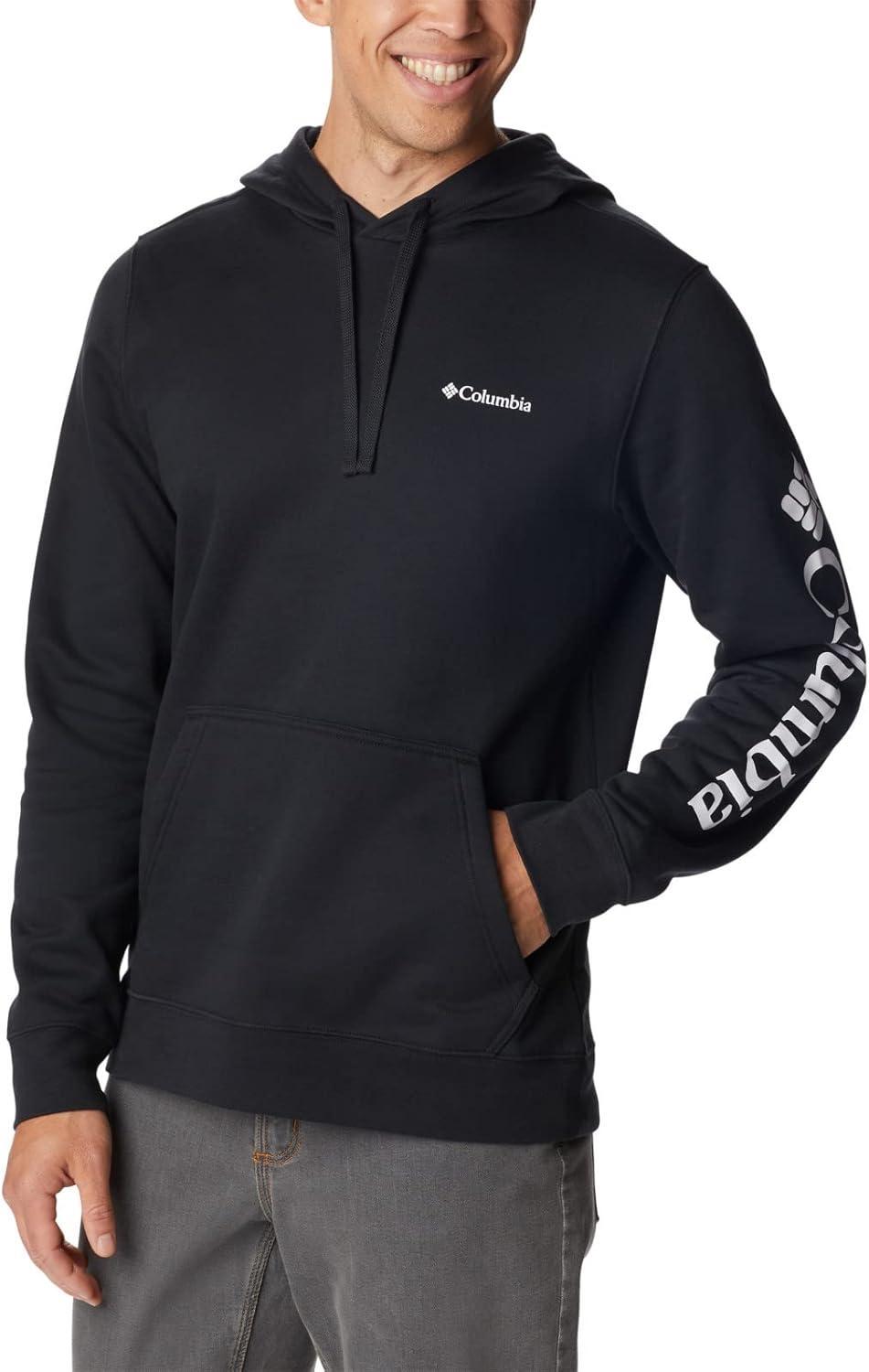 imageColumbia mens Trek HoodieBlackCsc Sleeve Logo