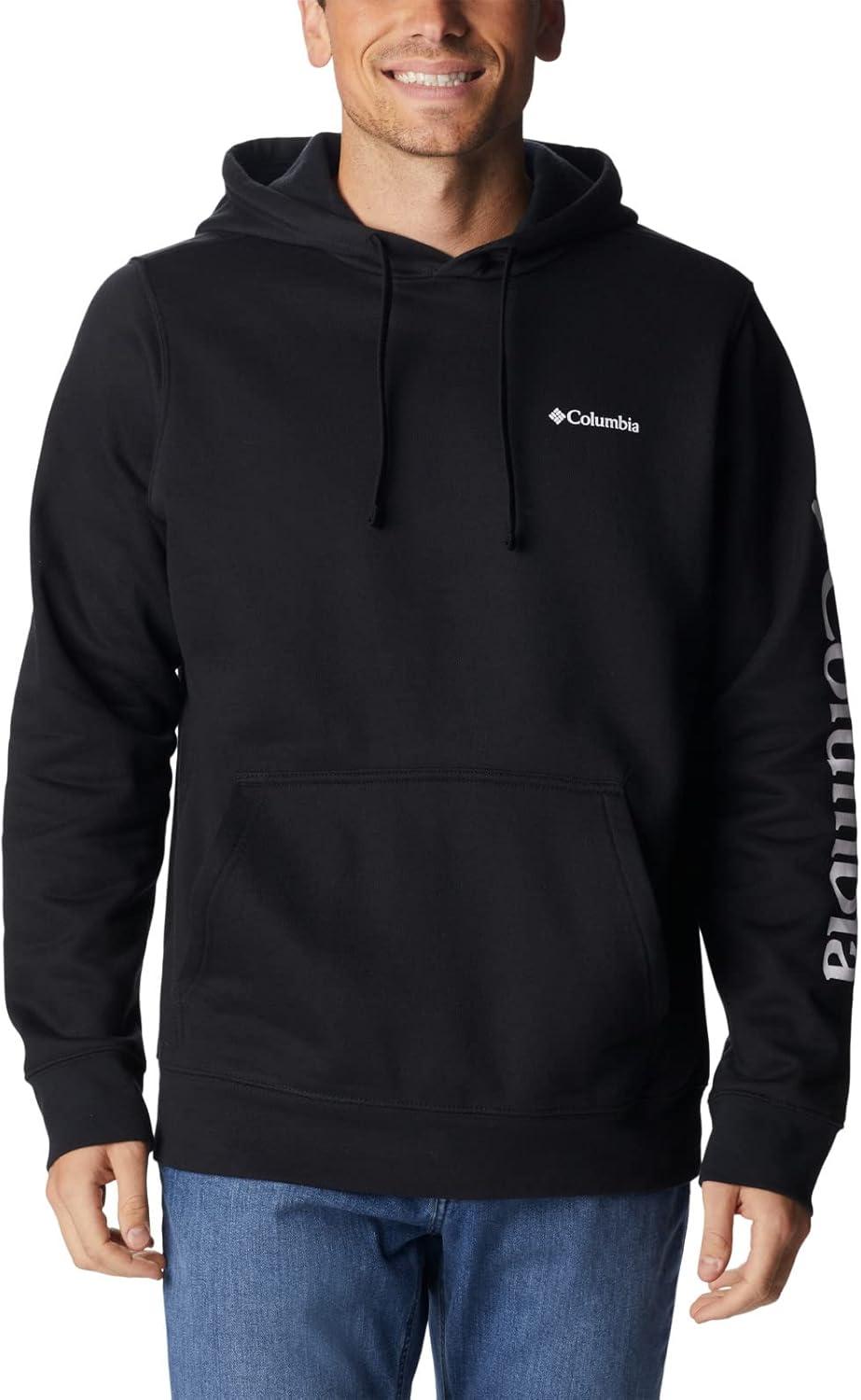 imageColumbia mens Trek HoodieBlackCsc Sleeve Logo