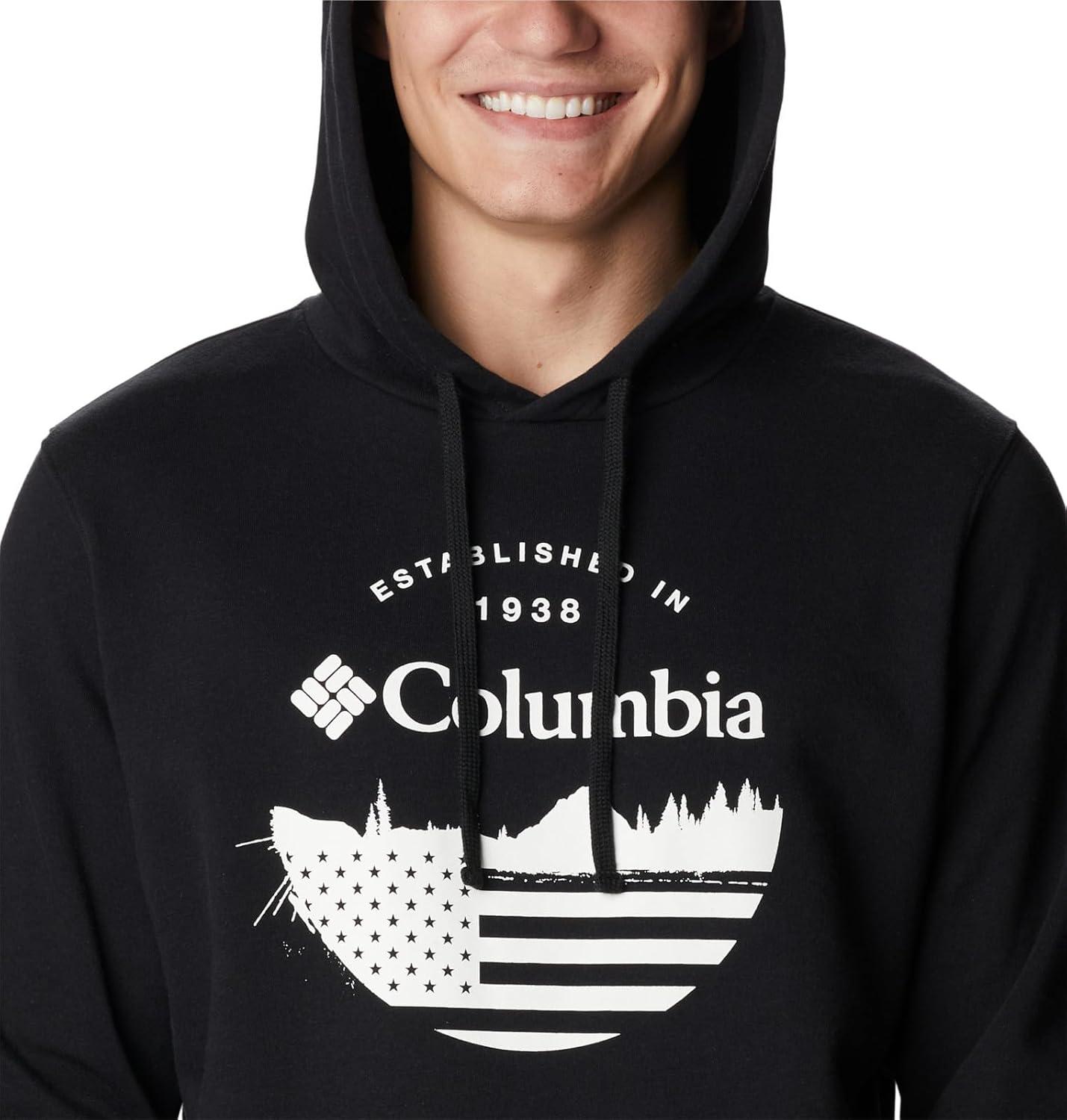 imageColumbia mens Trek HoodieBlackFun With Flags Graphic