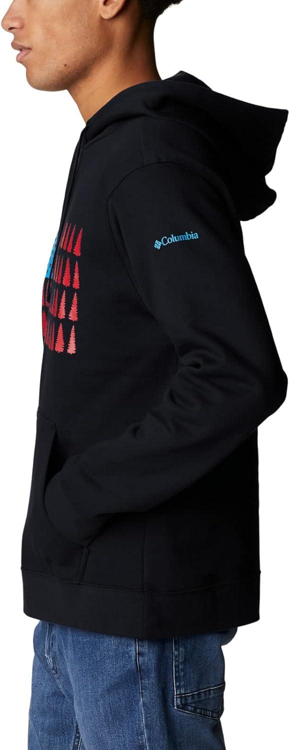 imageColumbia mens Trek HoodieBlackTreestriped Flag