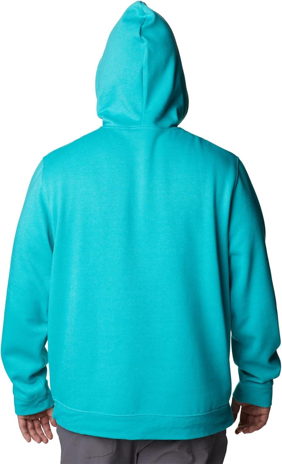 imageColumbia mens Trek HoodieBright Aqua HeatherCsc Sleeve Logo