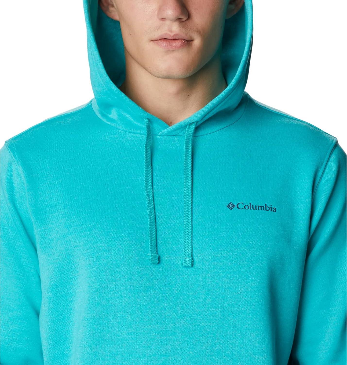 imageColumbia mens Trek HoodieBright Aqua HeatherCsc Sleeve Logo