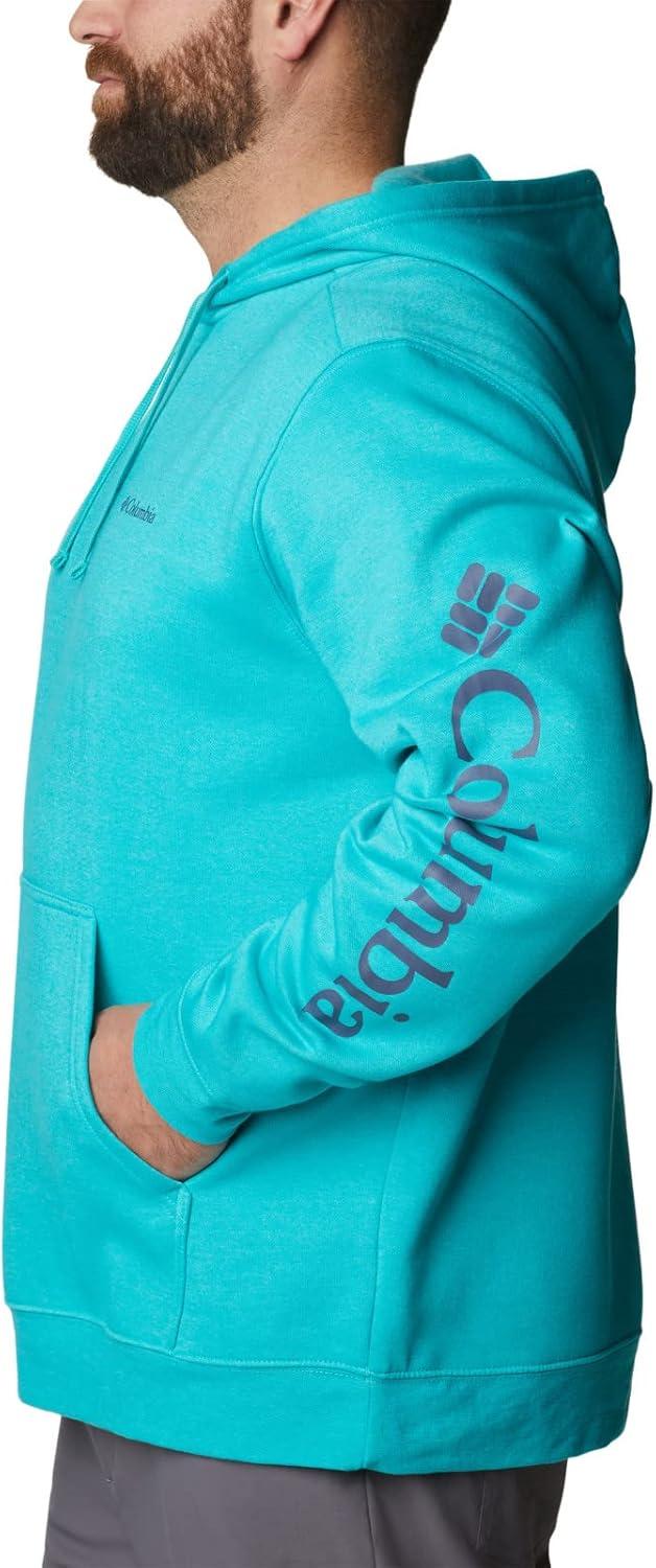 imageColumbia mens Trek HoodieBright Aqua HeatherCsc Sleeve Logo