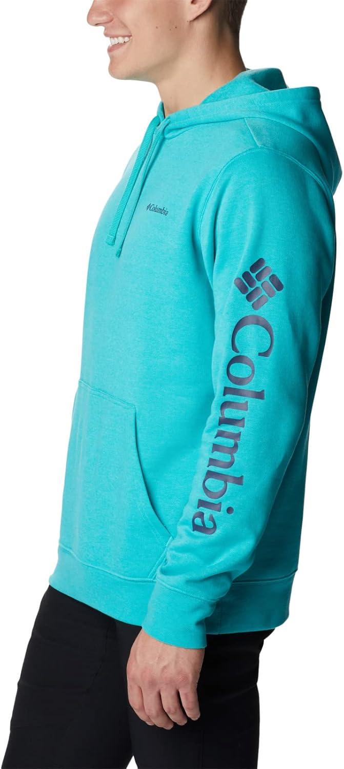 imageColumbia mens Trek HoodieBright Aqua HeatherCsc Sleeve Logo