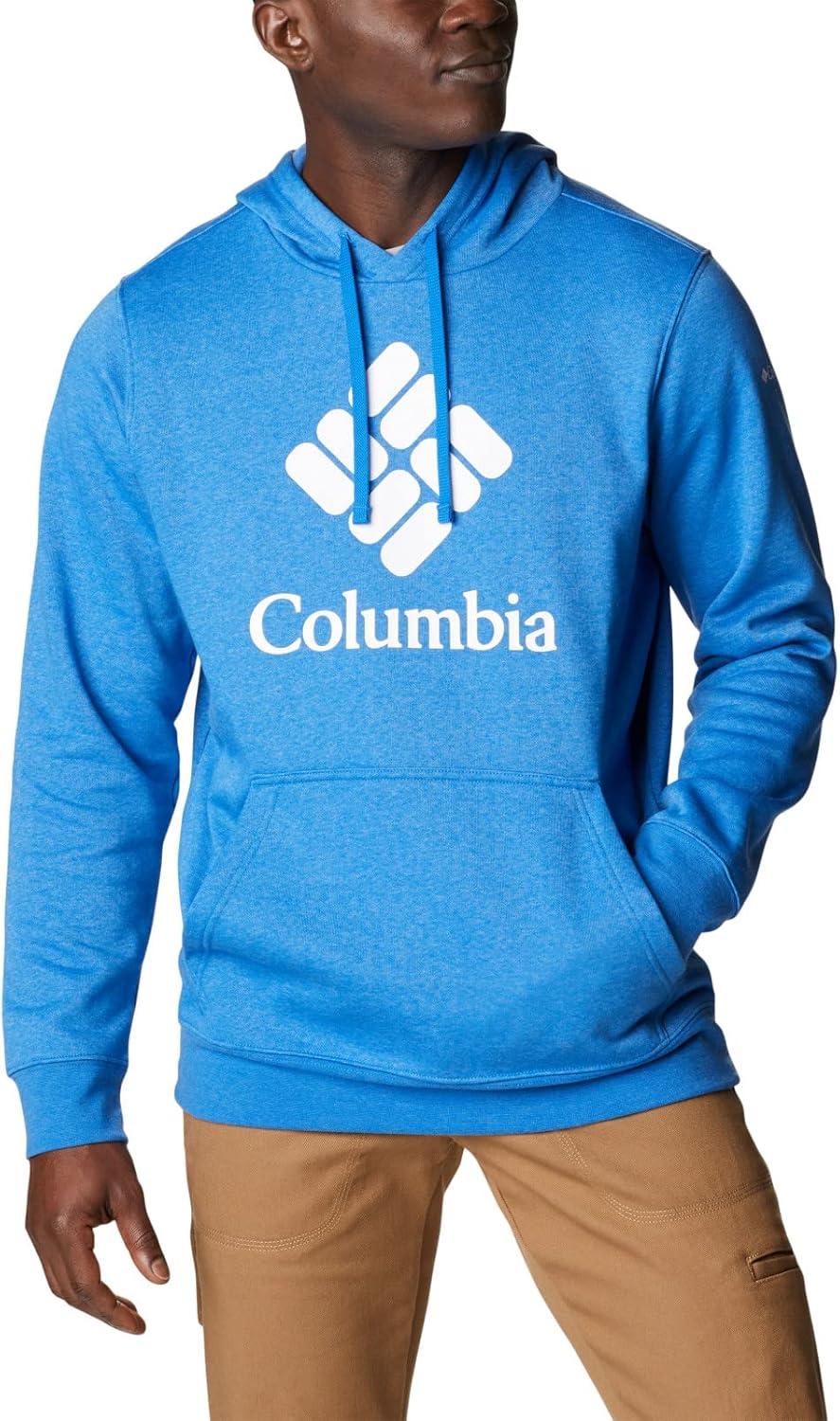 imageColumbia mens Trek HoodieBright Indigo HeatherCsc Stacked Logo