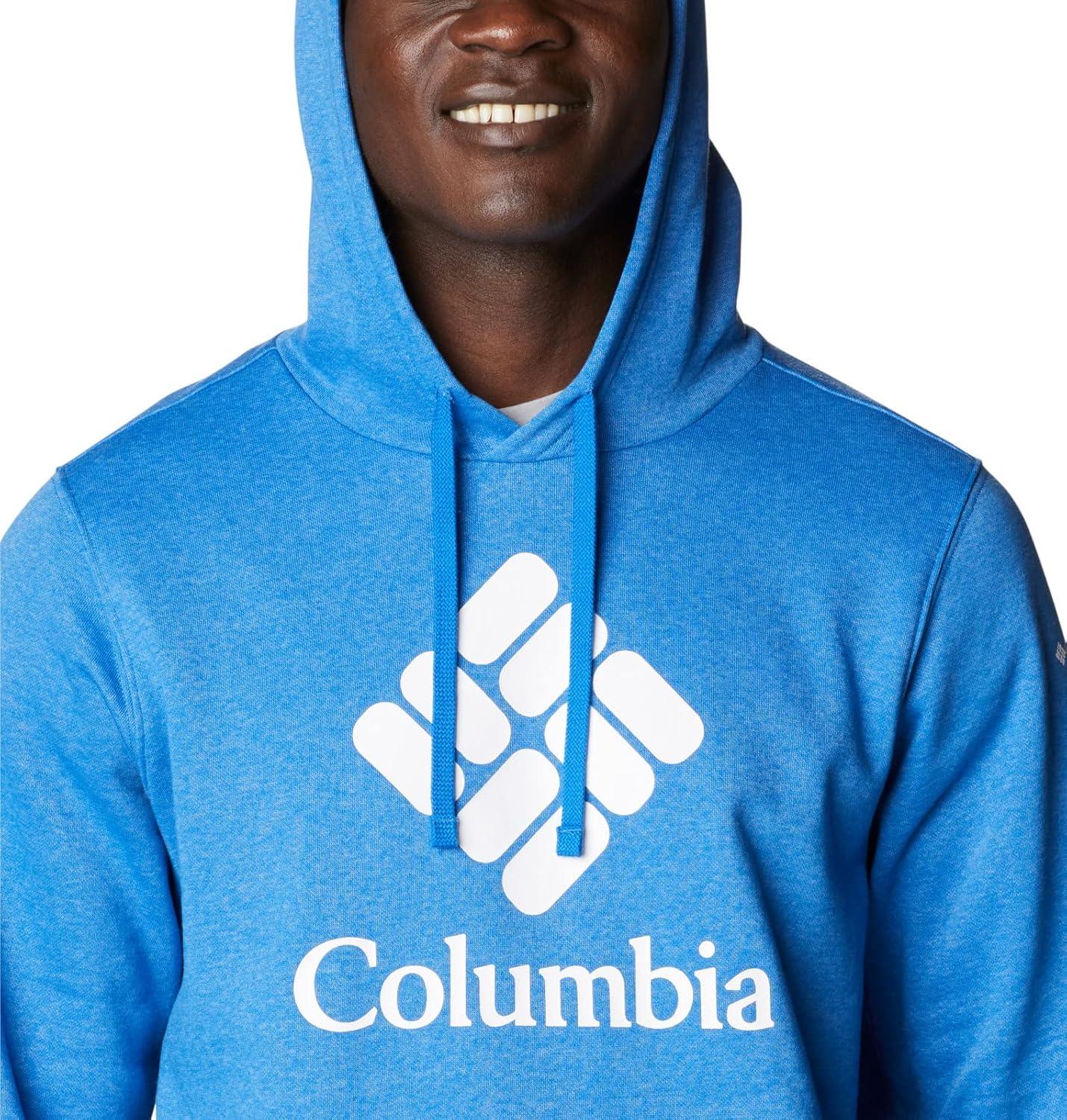 imageColumbia mens Trek HoodieBright Indigo HeatherCsc Stacked Logo