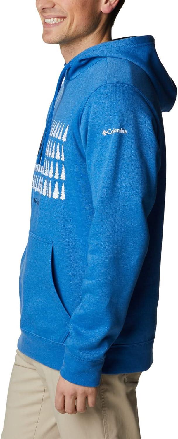 imageColumbia mens Trek HoodieBright Indigo HeatherTreestriped Flag