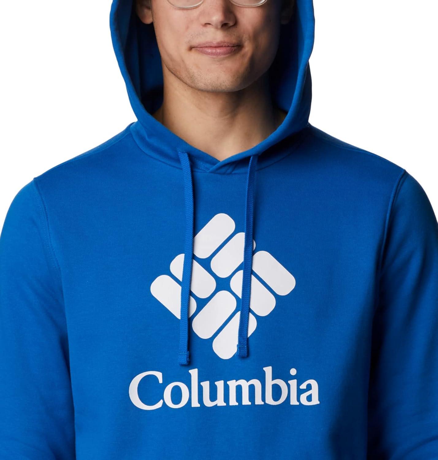 imageColumbia mens Trek HoodieBright IndigoCsc Stacked Graphic