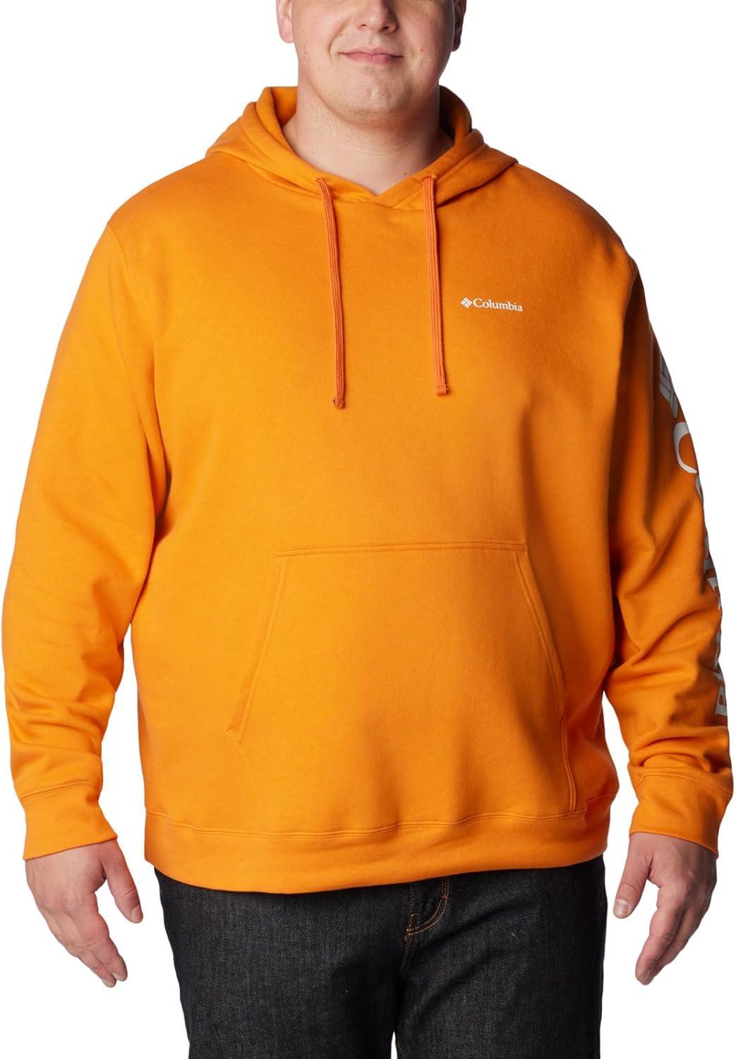 imageColumbia mens Trek HoodieBright Orange Csc Sleeve Logo