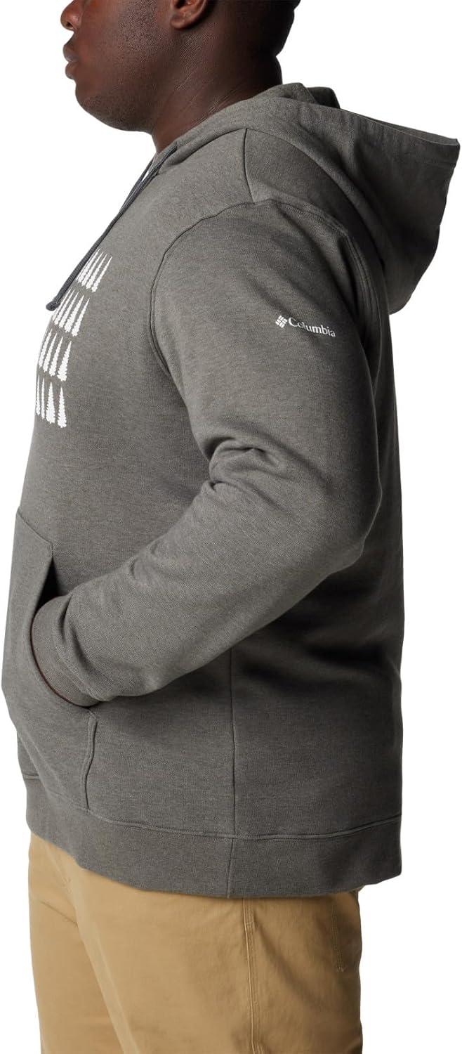 imageColumbia mens Trek HoodieCharcoal Heather Treeline Flag Graphic