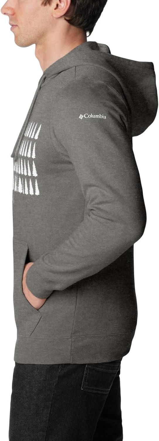imageColumbia mens Trek HoodieCharcoal Heather Treeline Flag Graphic