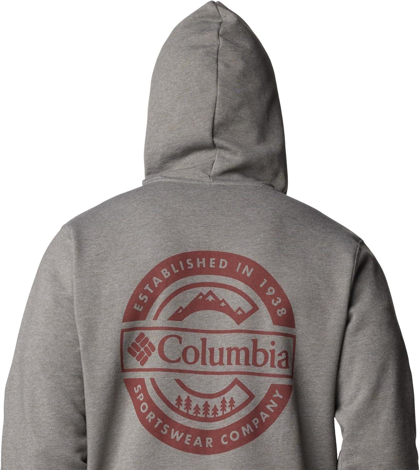 imageColumbia mens Trek HoodieCharcoal HeatherButton Badge