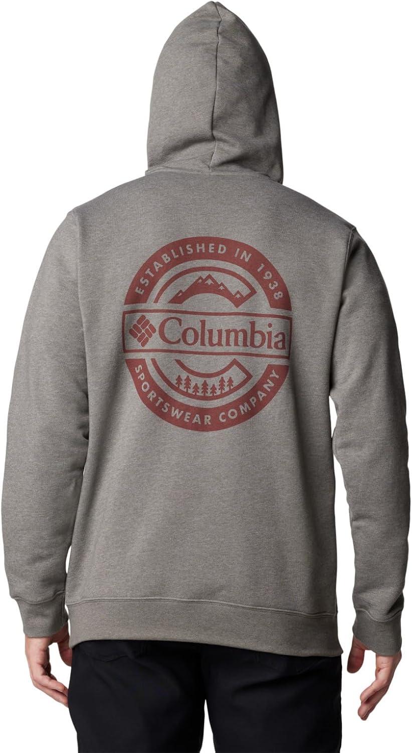 imageColumbia mens Trek HoodieCharcoal HeatherButton Badge
