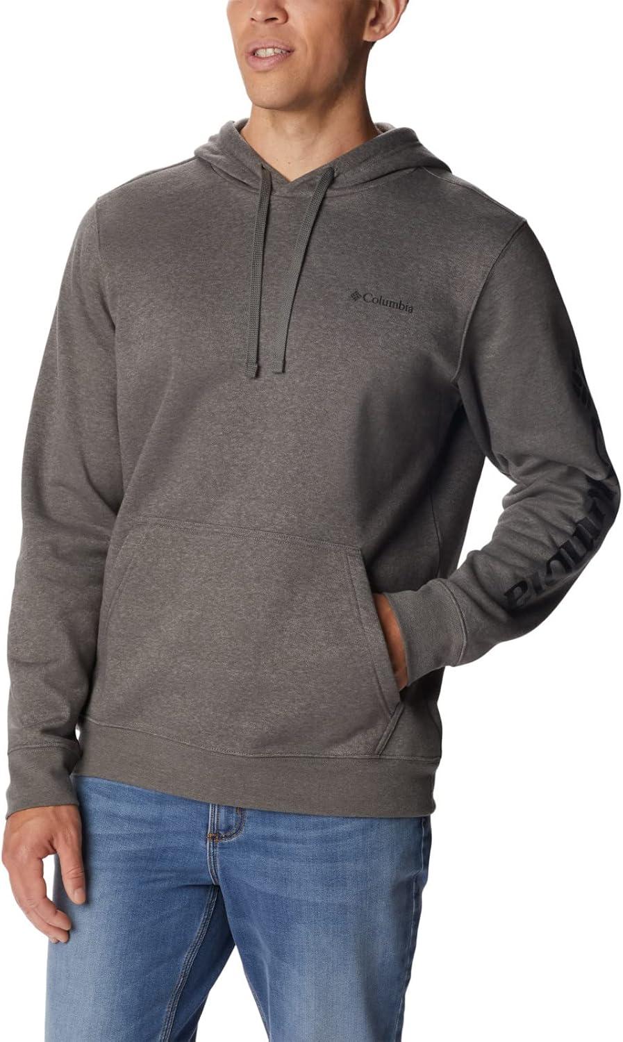 imageColumbia mens Trek HoodieCharcoal HeatherCsc Sleeve Logo