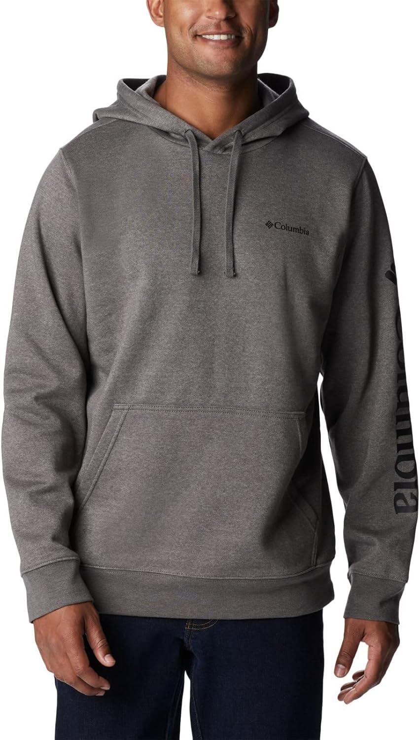 imageColumbia mens Trek HoodieCharcoal HeatherCsc Sleeve Logo