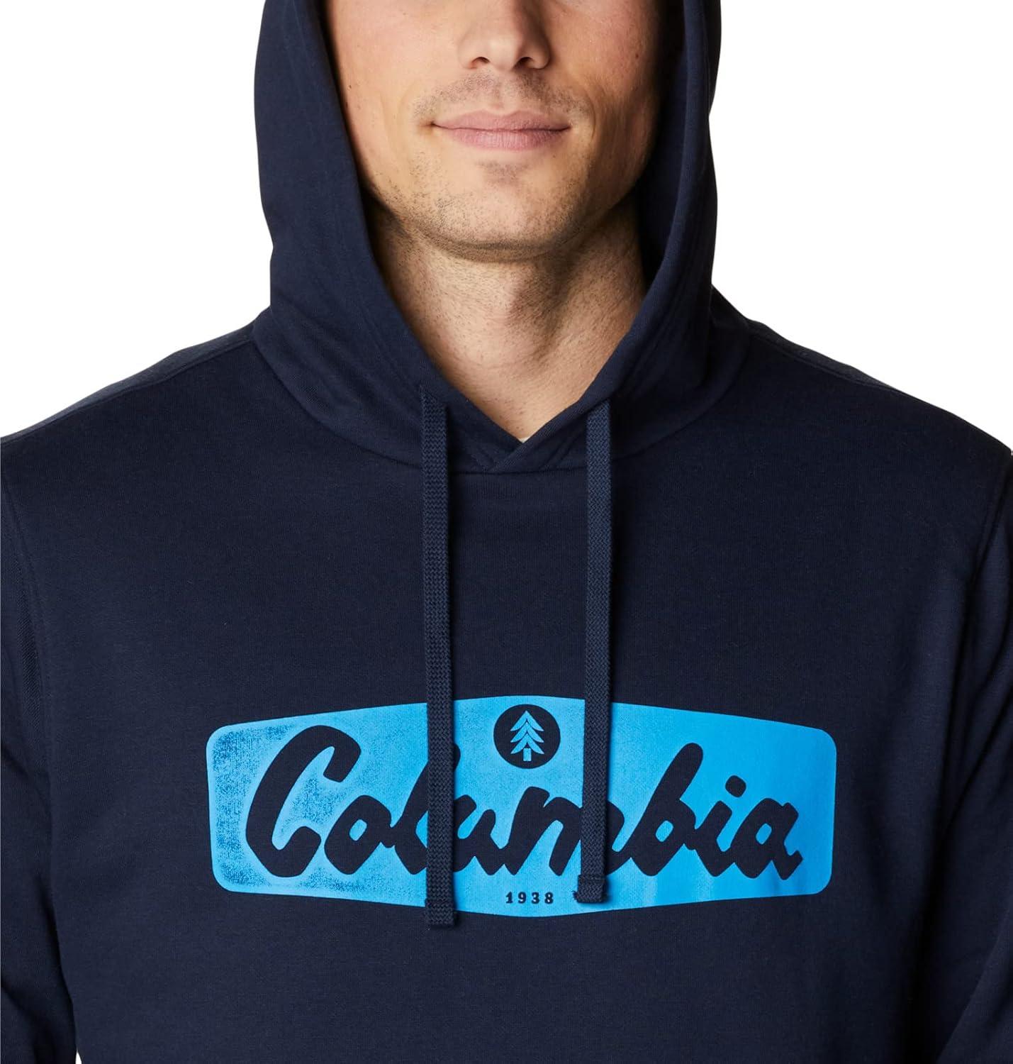 imageColumbia mens Trek HoodieCollegiate NavyHex Script