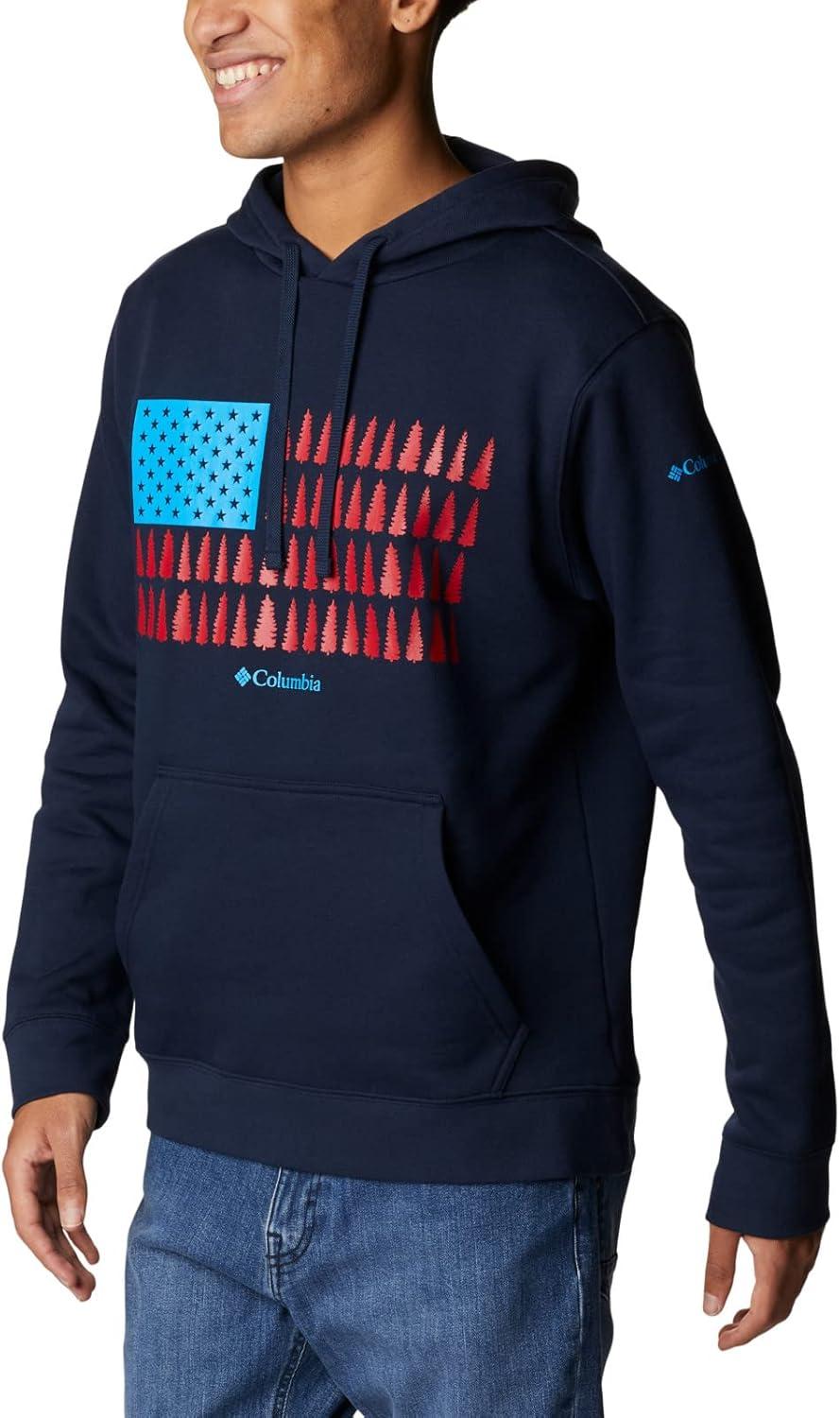 imageColumbia mens Trek HoodieCollegiate NavyTreestriped Flag
