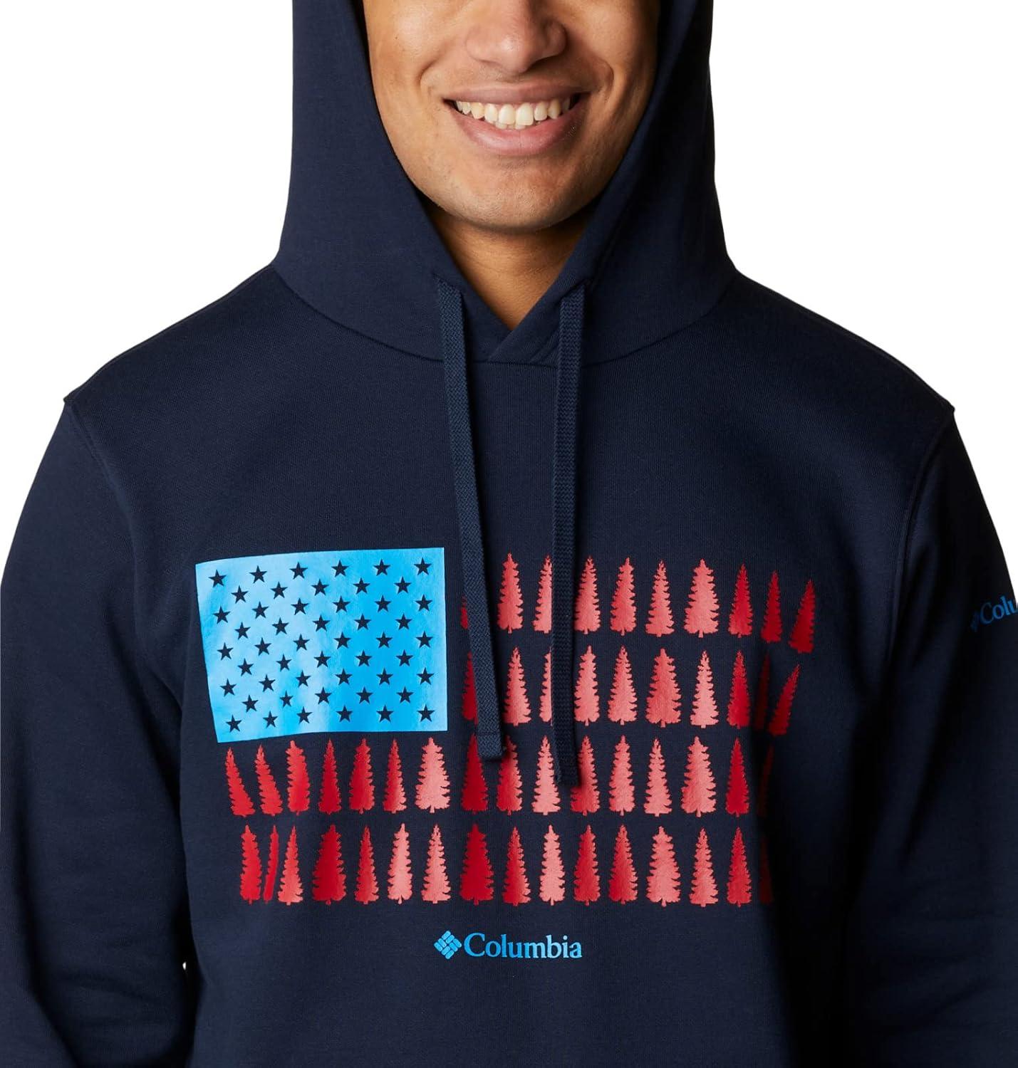 imageColumbia mens Trek HoodieCollegiate NavyTreestriped Flag