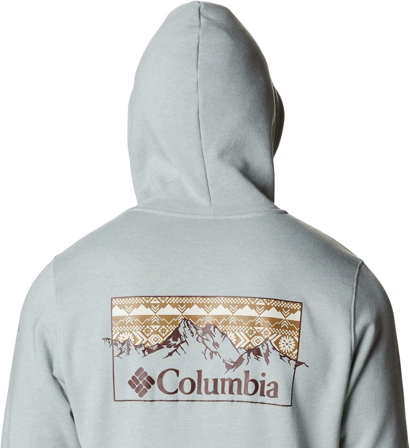 imageColumbia mens Trek HoodieColm Grey Hthr Checkered Range Graphic