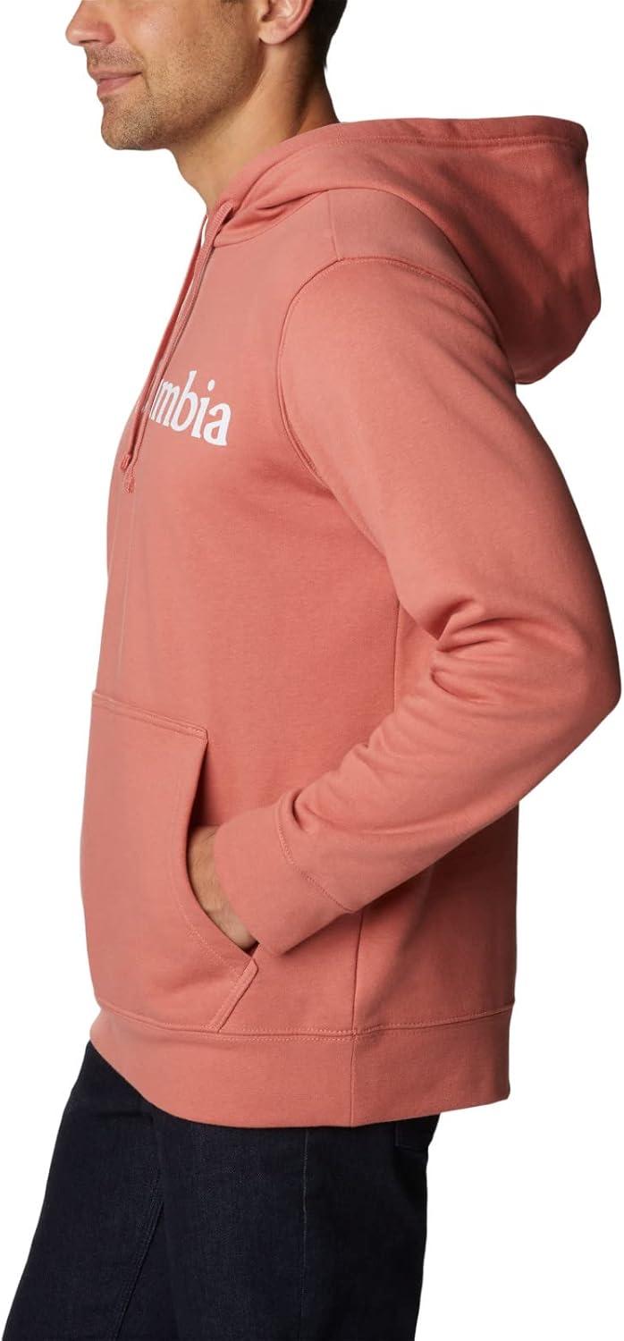 imageColumbia mens Trek HoodieDark CoralCsc Stacked Logo