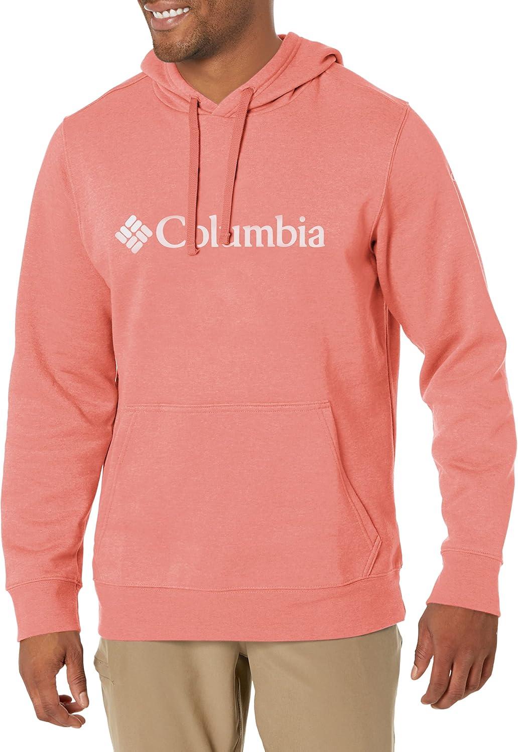 imageColumbia mens Trek HoodieDark CoralCsc Stacked Logo