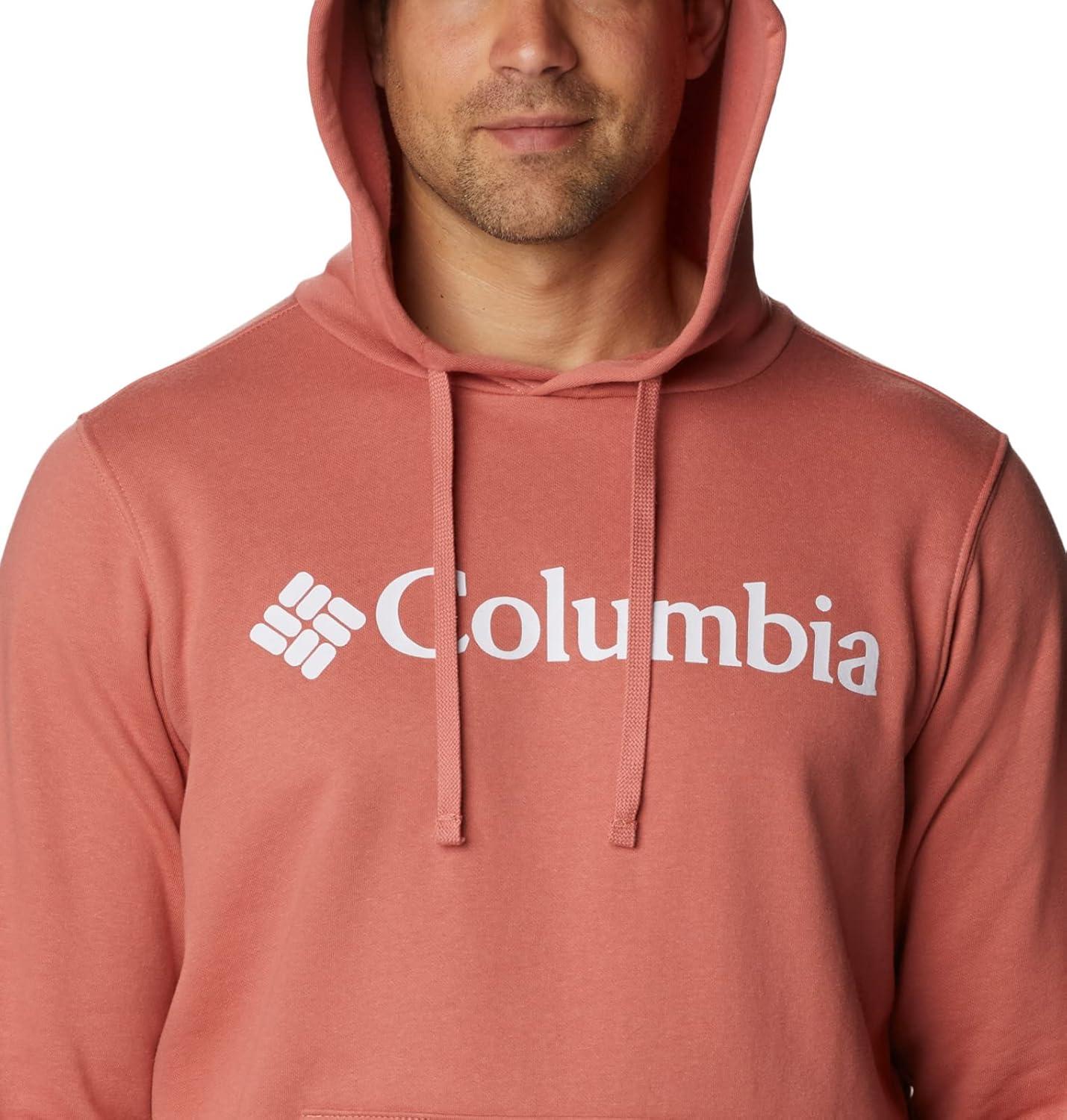 imageColumbia mens Trek HoodieDark CoralCsc Stacked Logo