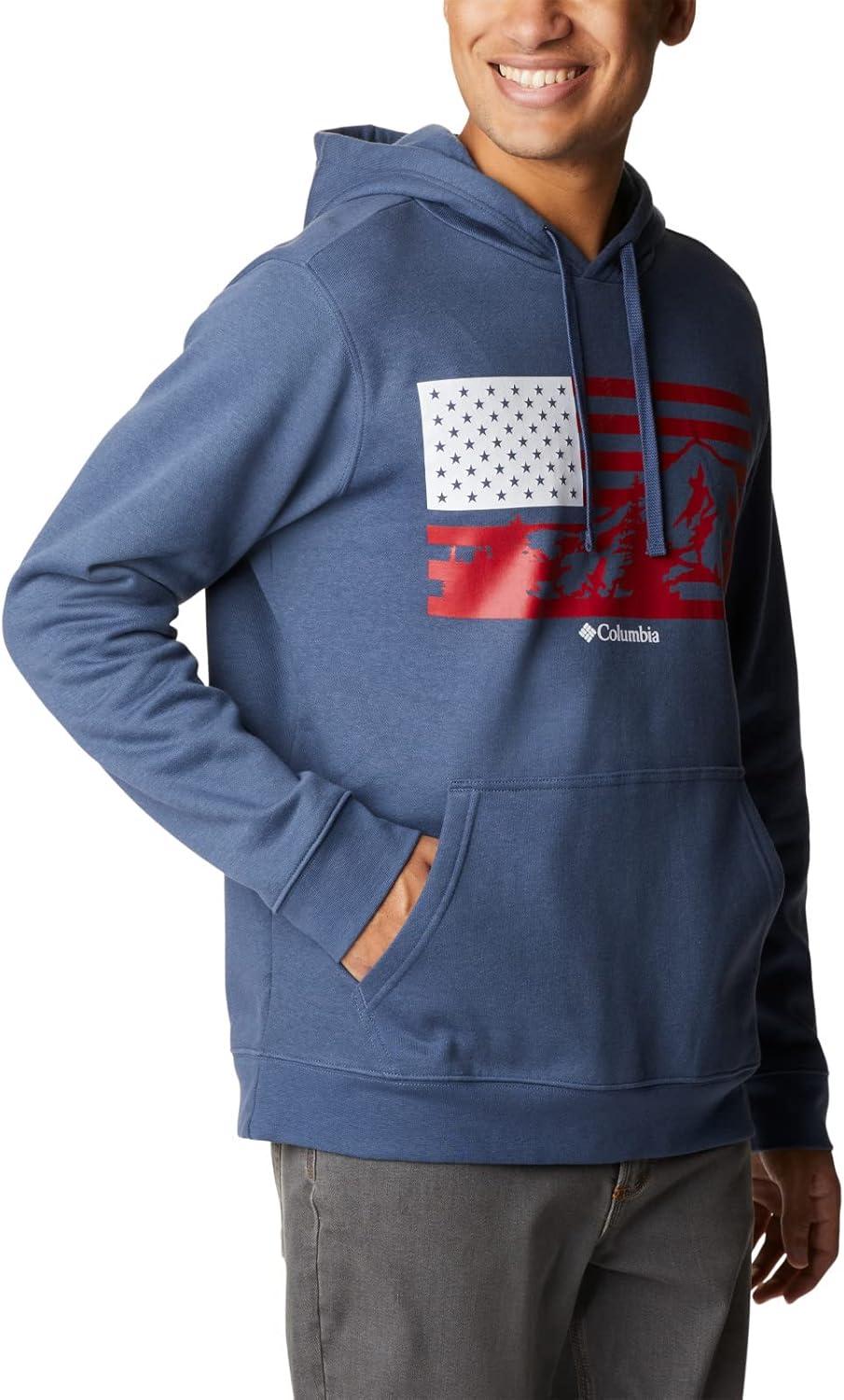 imageColumbia mens Trek HoodieDark MountainUs Hood Flag