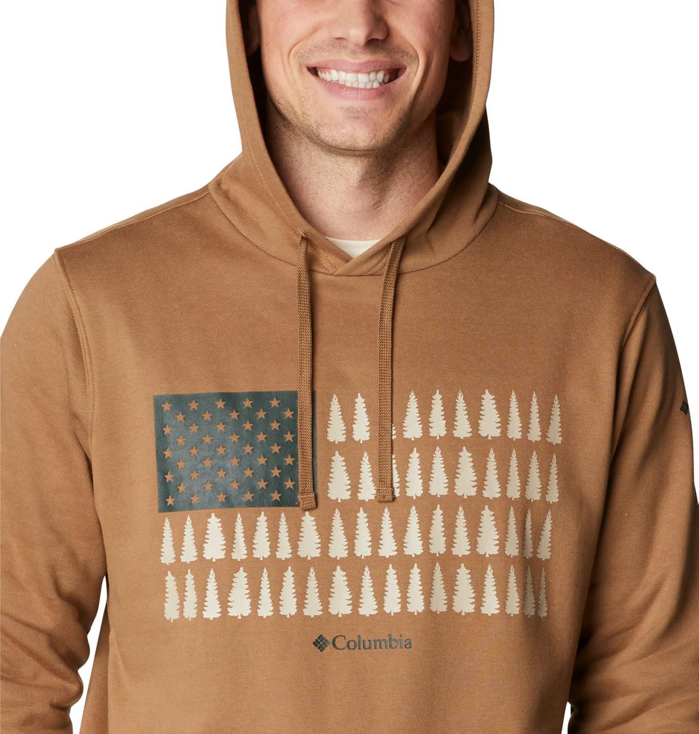 imageColumbia mens Trek HoodieDeltaTreestriped Flag